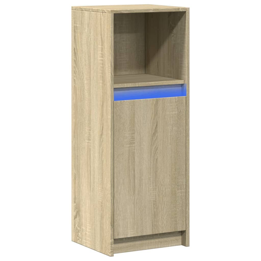 vidaXL Sideboard LED-Sideboard Sonoma-Eiche 38x34x100 cm günstig online kaufen