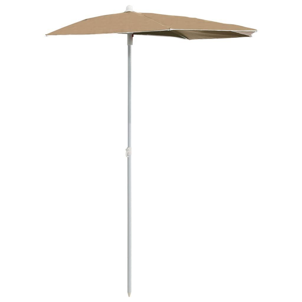 vidaXL Sonnenschirm Halb-Sonnenschirm mit Mast 180x90 günstig online kaufen