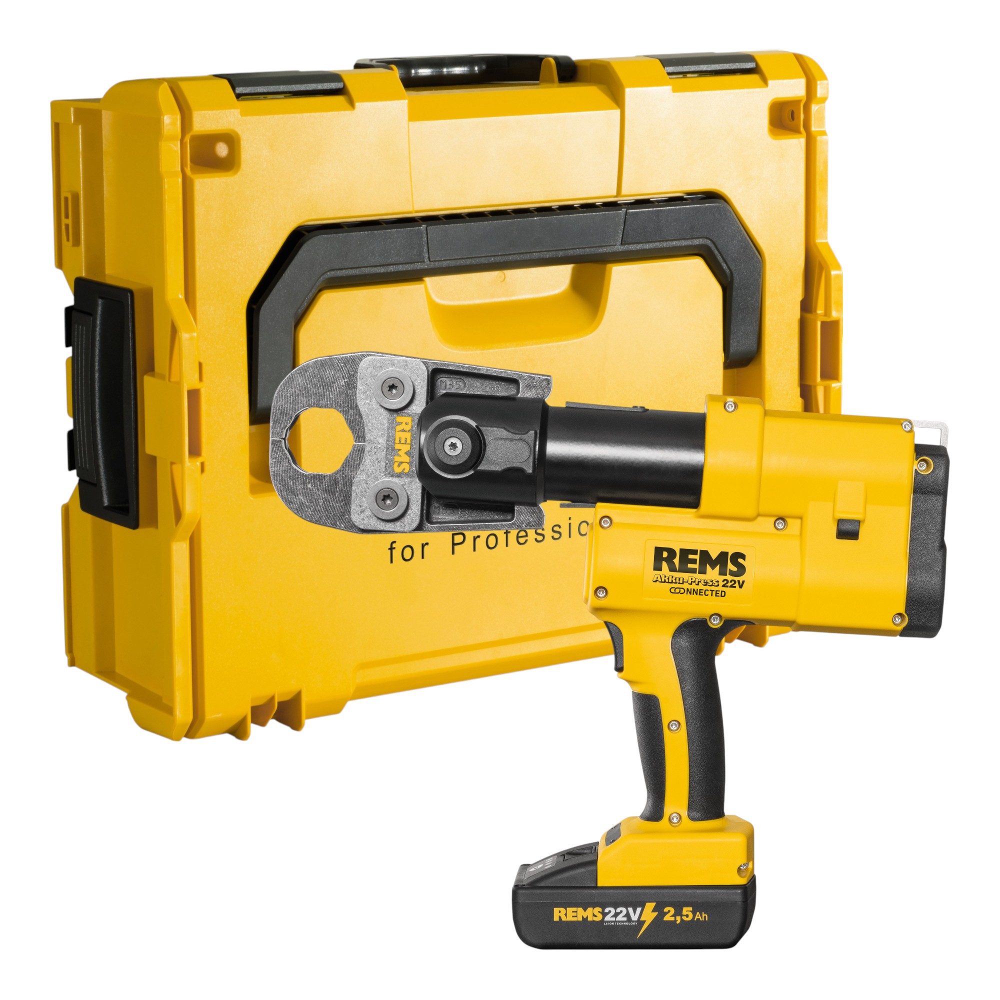 Rems Werkstattpresse 22V Connected Basic-Pack Presse 22 V + 1x Akku 2,5Ah + Lader + L-Boxx