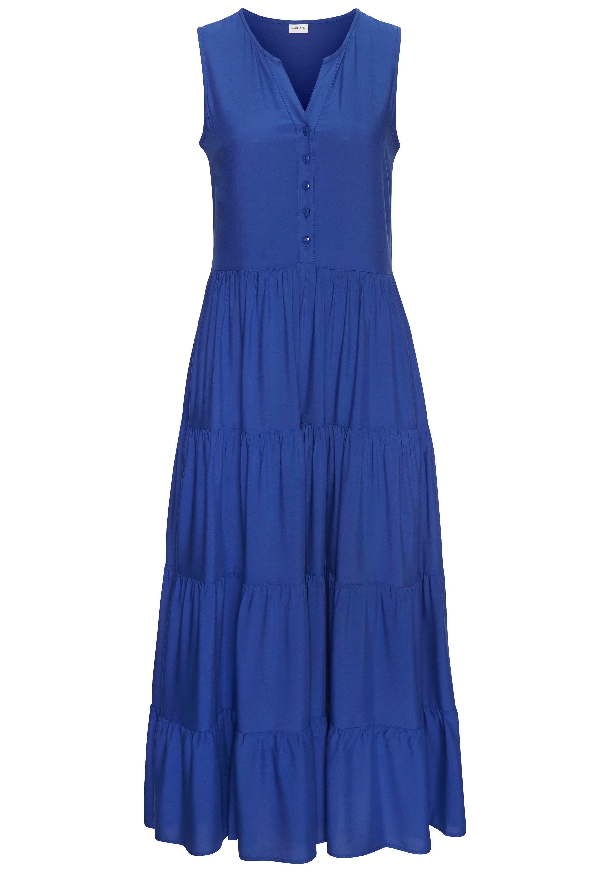 LASCANA Maxikleid, mit Volants günstig online kaufen