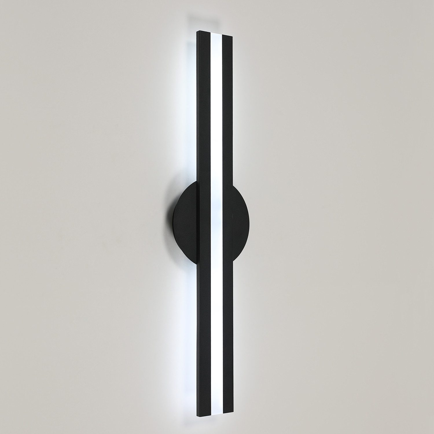 Riserva LED Außen-Wandleuchte Moderne LED Wandleuchte 58cm, 18W 6500K Kaltweiß, Acryl Schwarz, LED wechselbar