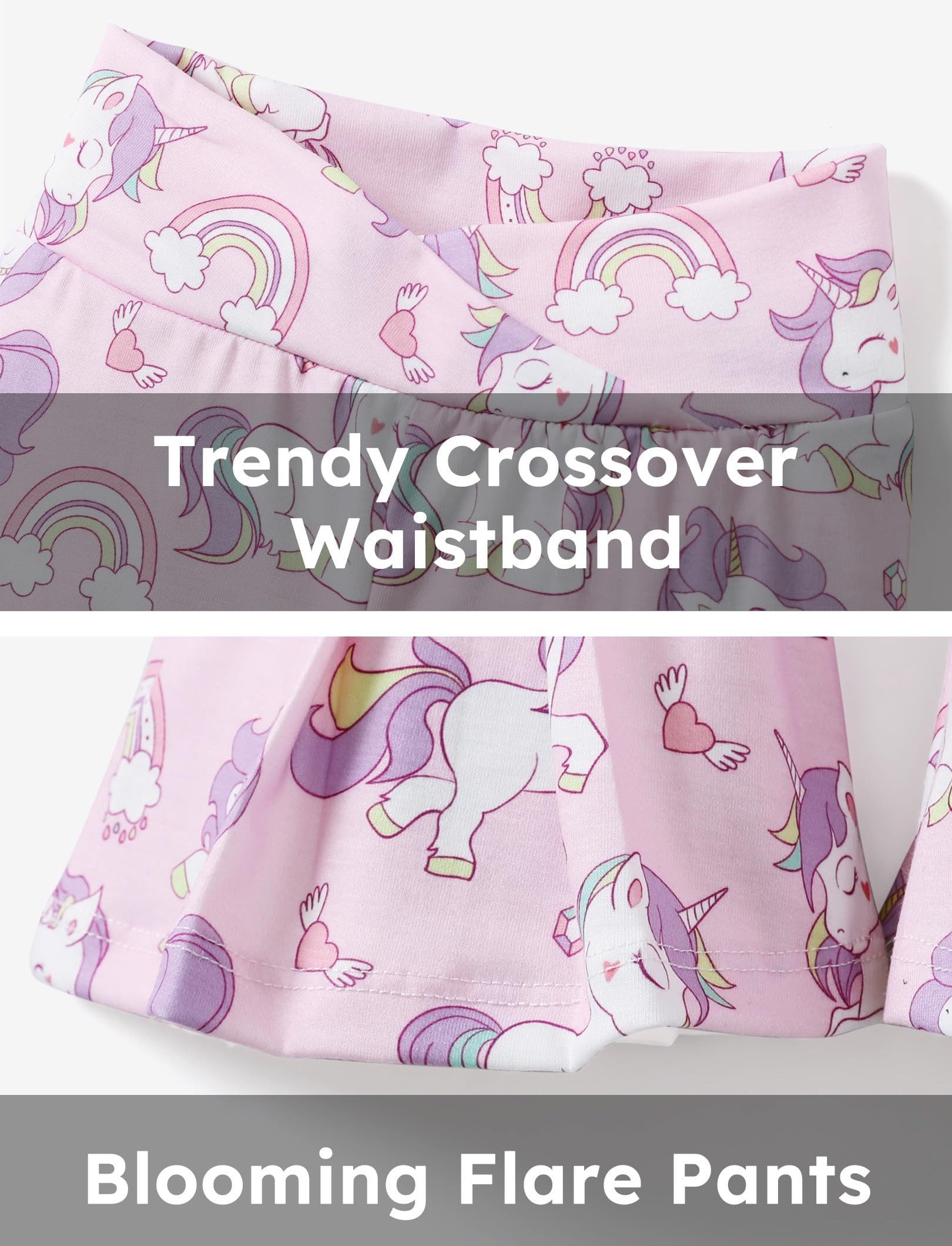 YI Kinderanzug Regenbogen Pony Mädchen Kleidung Sets Sommer,T-Shirt&Hosen-Outfits