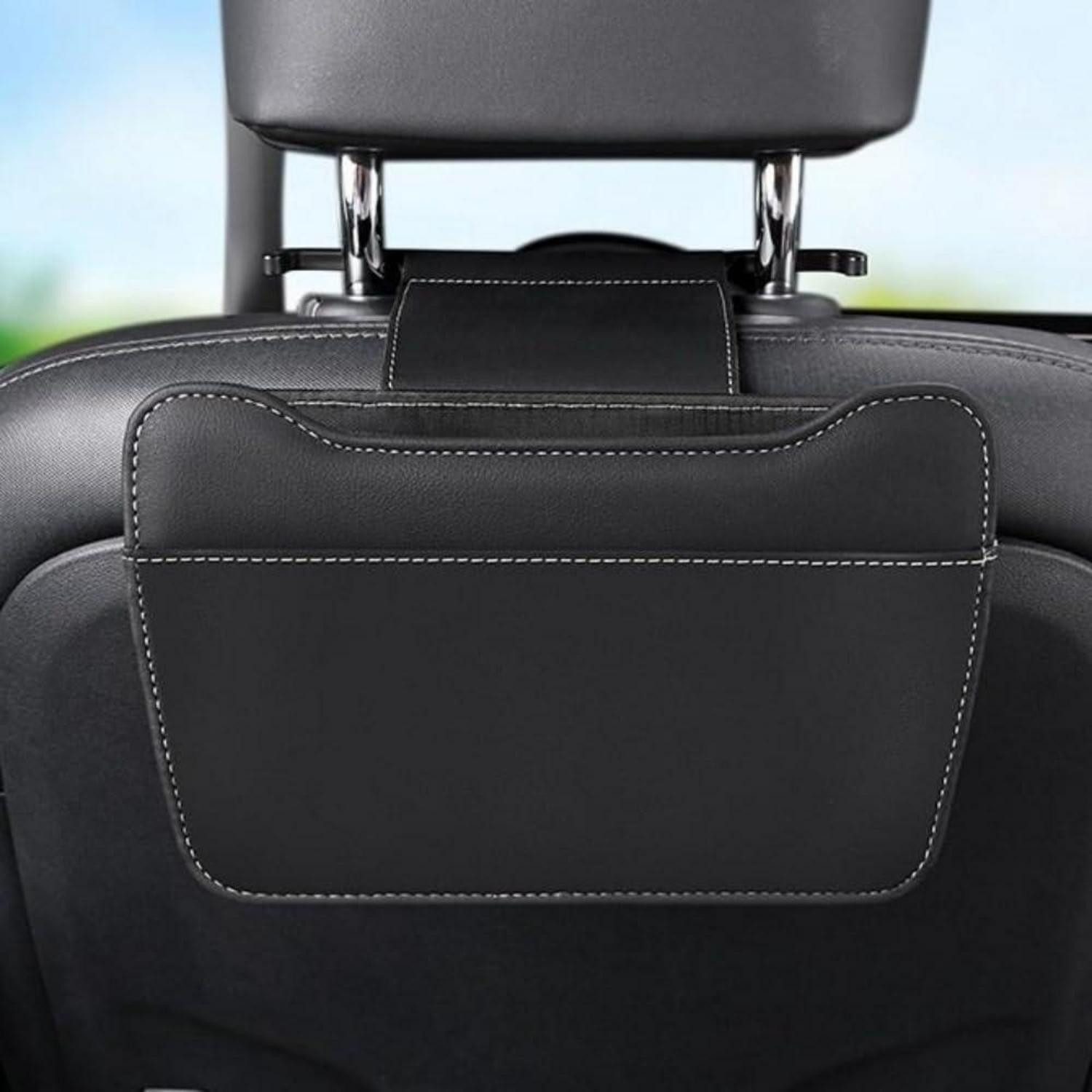 LuxusKollektion Mülleimer Mülleimer Auto Leder hängend wasserdicht Schwarze Kopfstütze