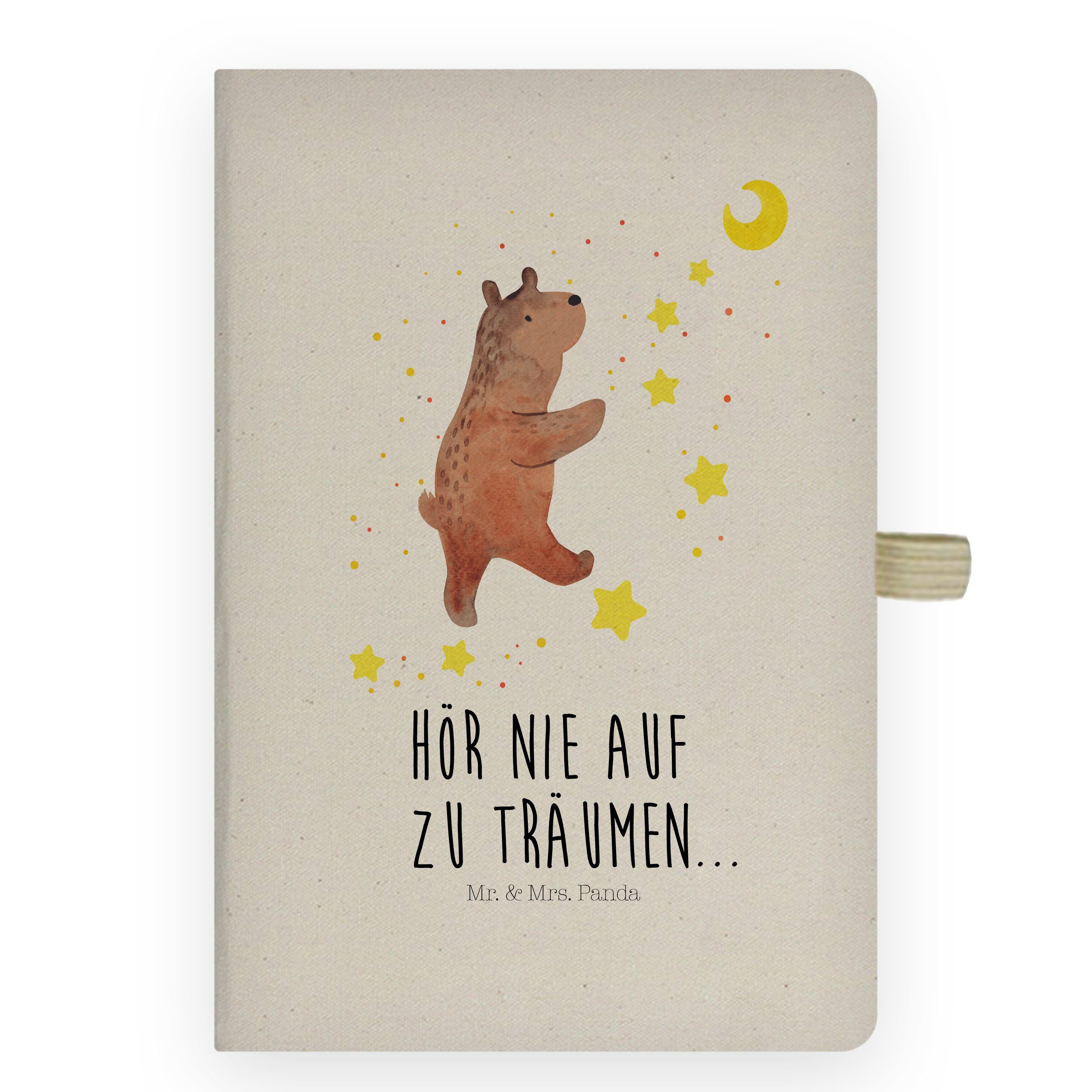 Mr. & Mrs. Panda Notizbuch Bär Träume - Transparent - Geschenk, Notizheft, Träumen, Tagebuch, S Mr. & Mrs. Panda