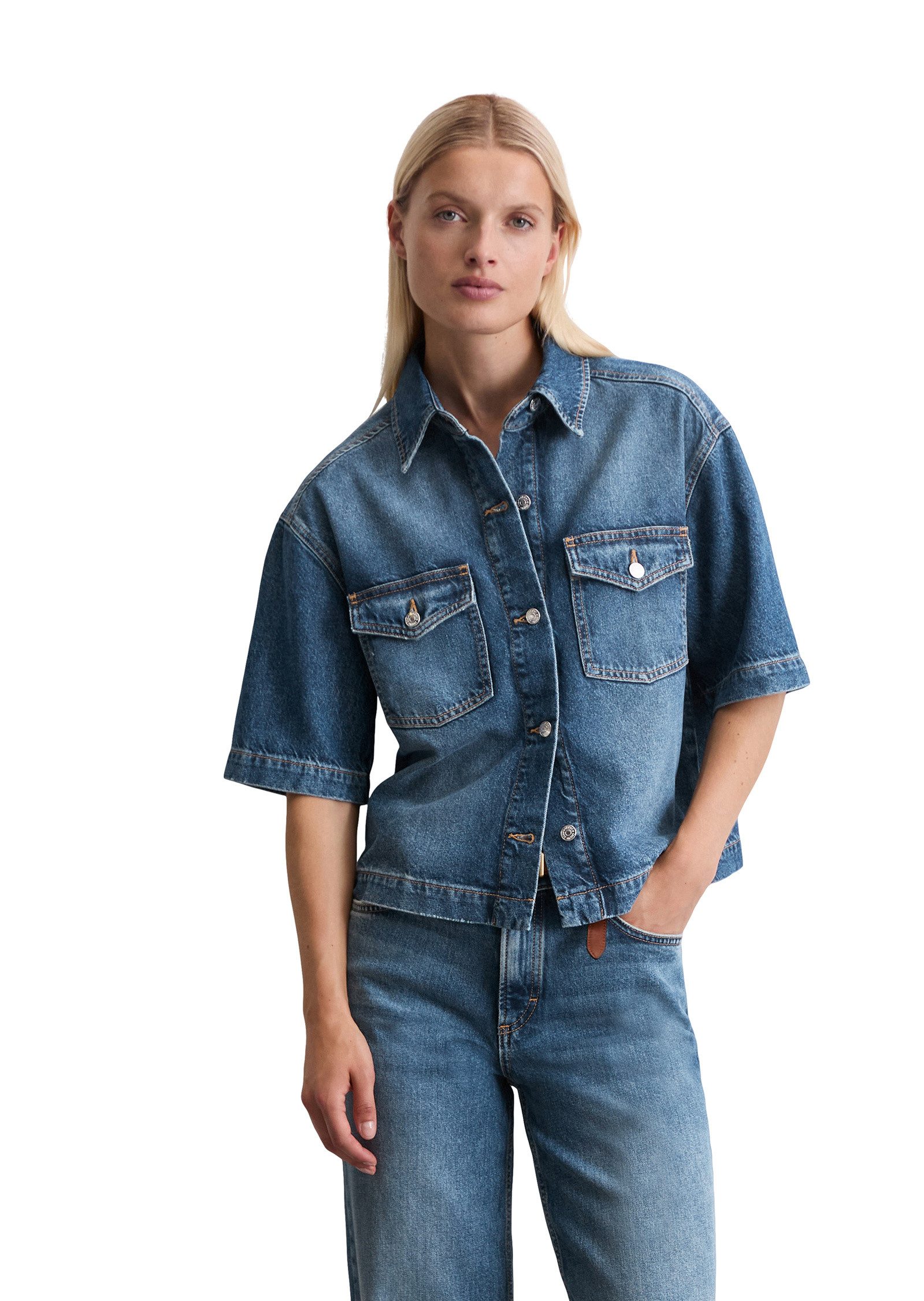 Marc O'Polo Kurzarmbluse aus TENCEL™ Lyocell günstig online kaufen