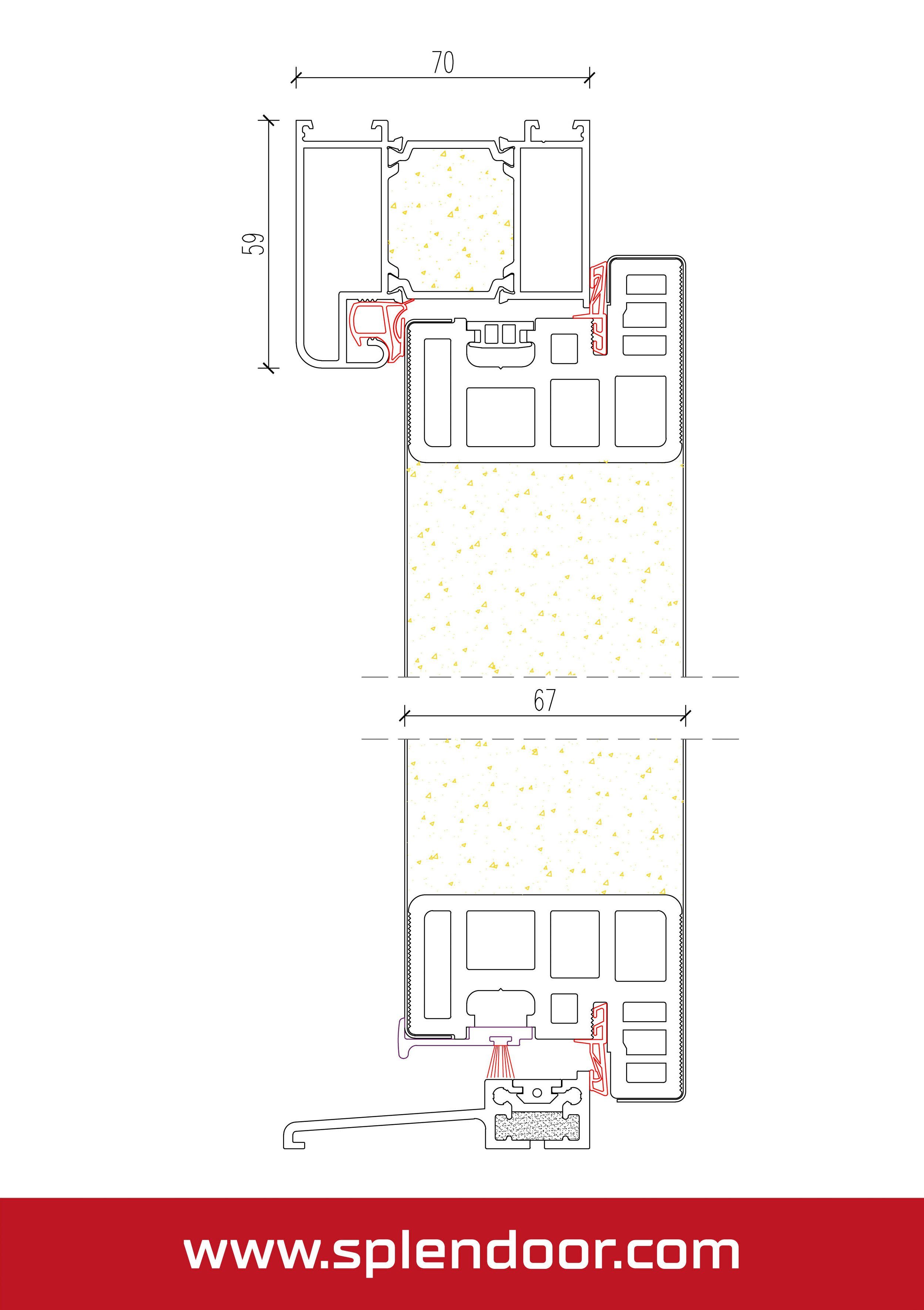 Verglasung, Prime ZADAR Türrahmen mit (Set), Haustür mit & 3-fach einbruchhemmend wärmegedämmt, nussbaum RC2 SplenDoor