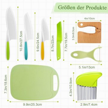 Coonoor Kinderkochmesser 8-teiliges Kinder-Küchenmesser-Set zum Schneiden und Kochen