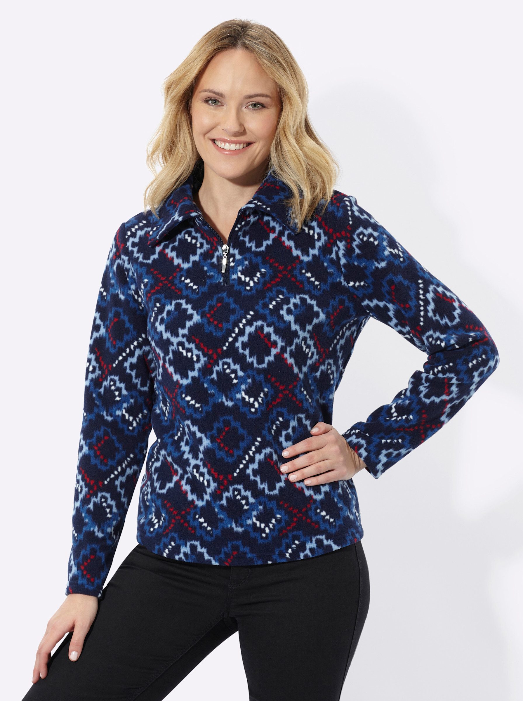 Fleeceshirt Fleece-Shirt Langarm