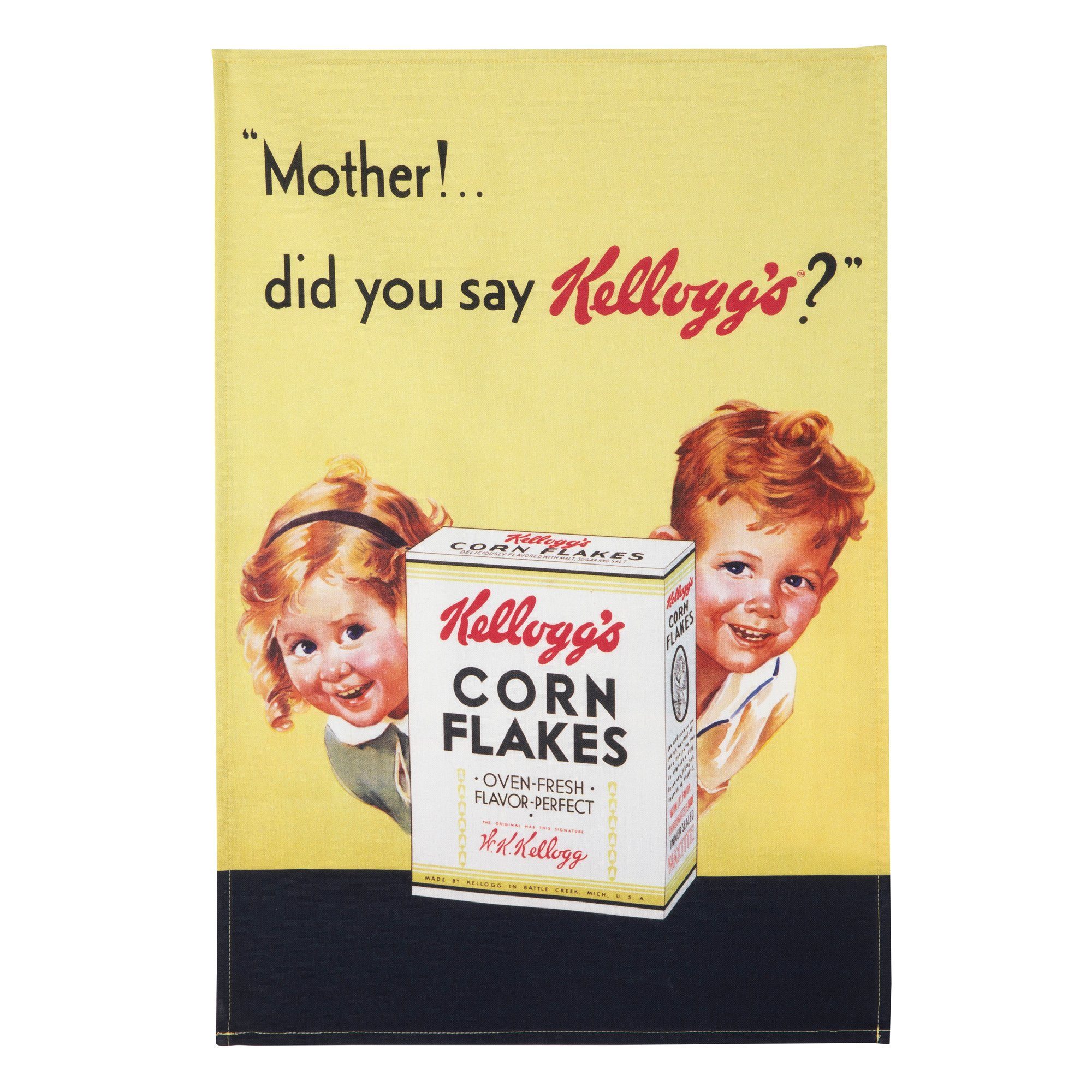 Coucke Geschirrtuch KELLOGGs, (Set, 1-tlg), KELLOGG's mother did you say, ca. 50 x 75 cm, Jacquard