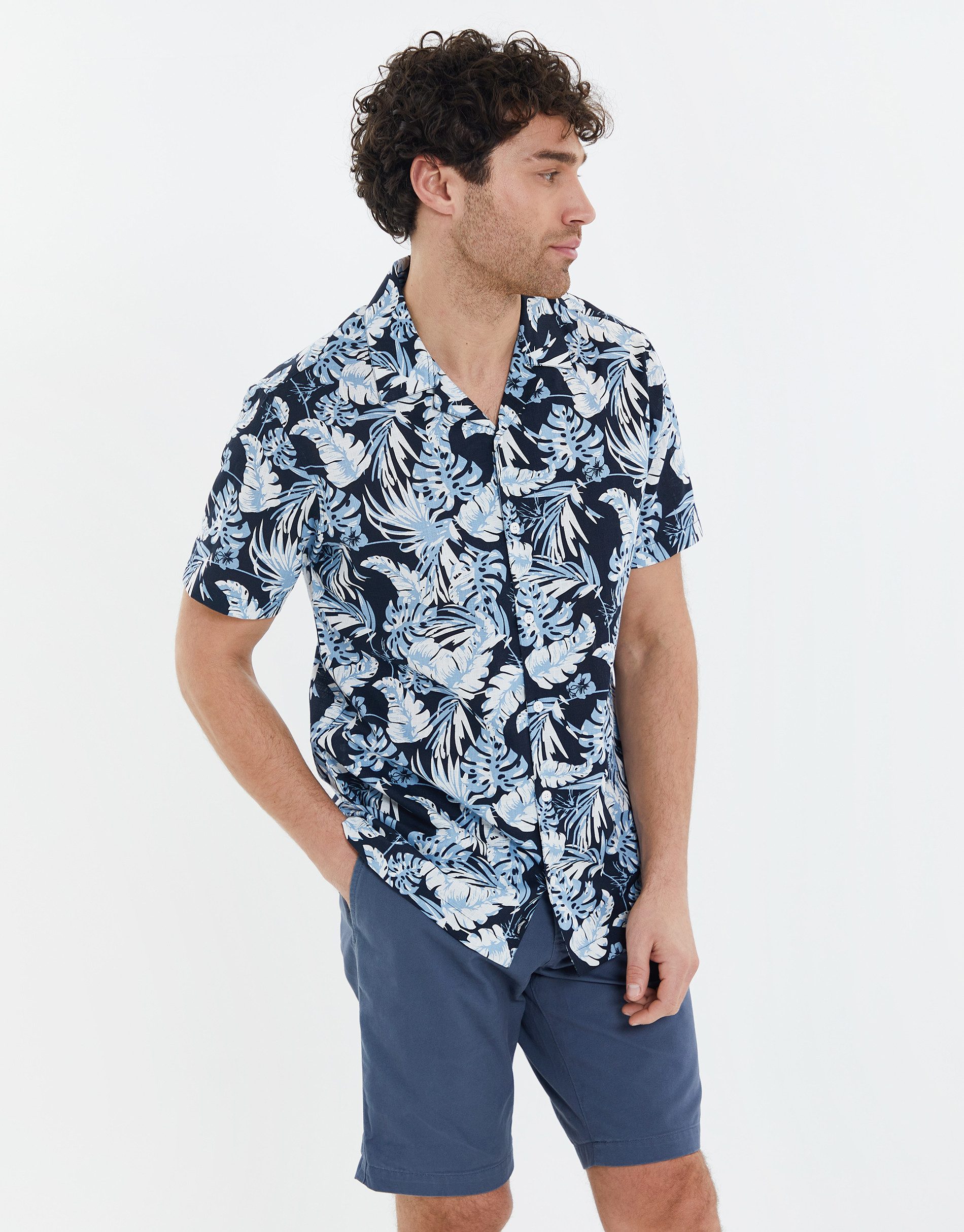 Threadbare Kurzarmhemd (1-tlg) mit tollem Hawaii-Muster günstig online kaufen