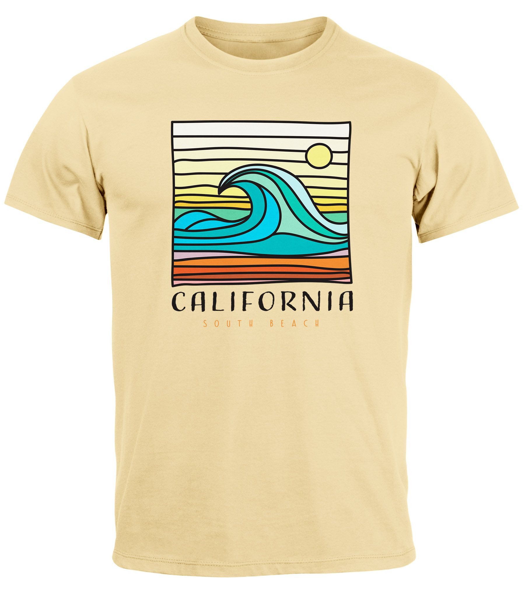 Neverless Print-Shirt Herren T-Shirt California South günstig online kaufen