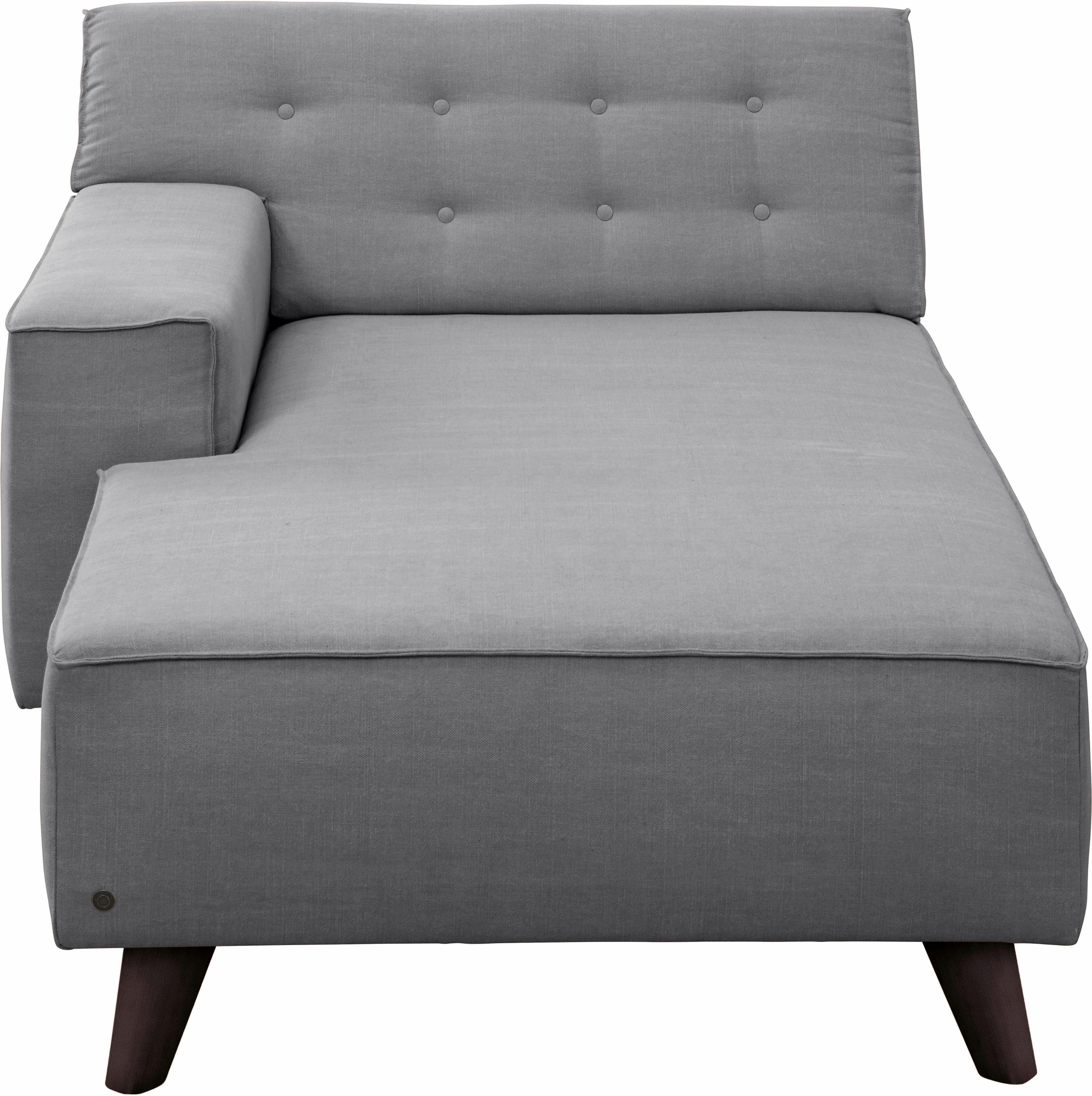 TOM TAILOR HOME Recamiere NORDIC CHIC, im Retrolook, Füße wengefarben, Breite 104 cm