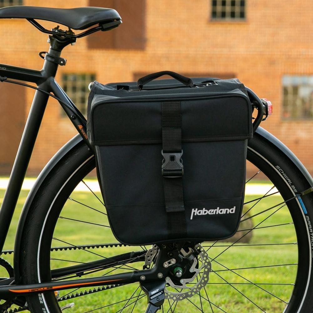 Haberland Fahrradtasche Haberland Doppeltasche 25l Einsteiger schwarz - praktische Gepäckträge