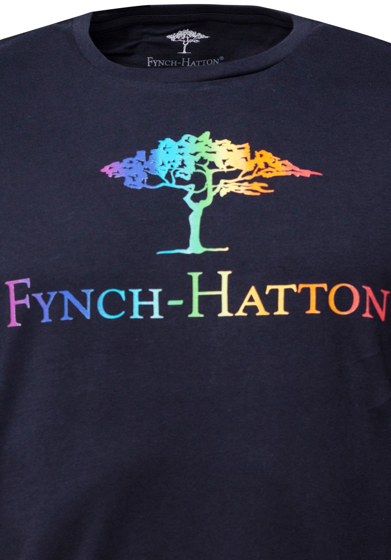 Herren Shirts FYNCH-HATTON T-Shirt mit farbigem Logoprint