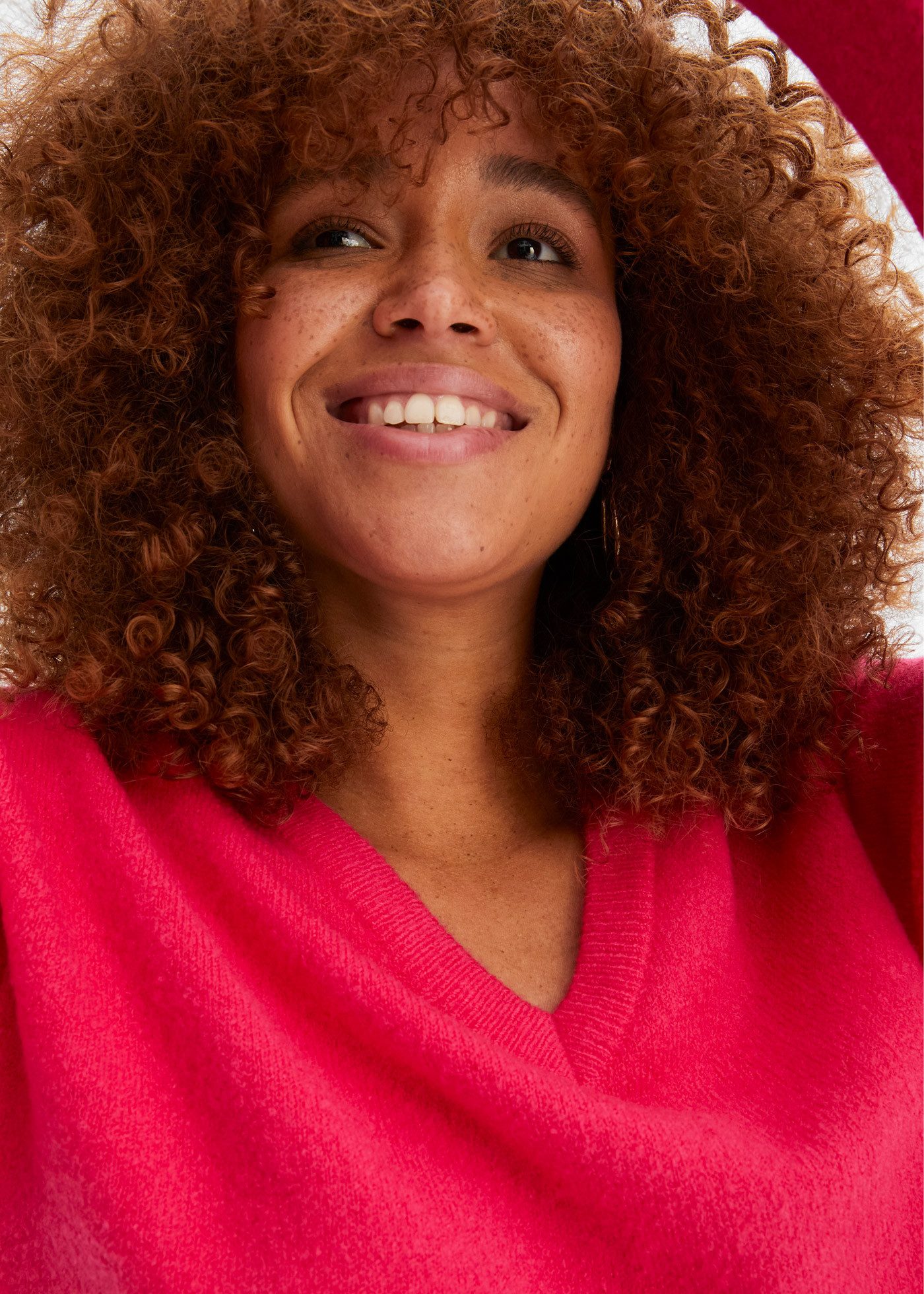 bonprix Strickpullover aus weichem Material, mit V-Ausschnitt, Oversize-Passform