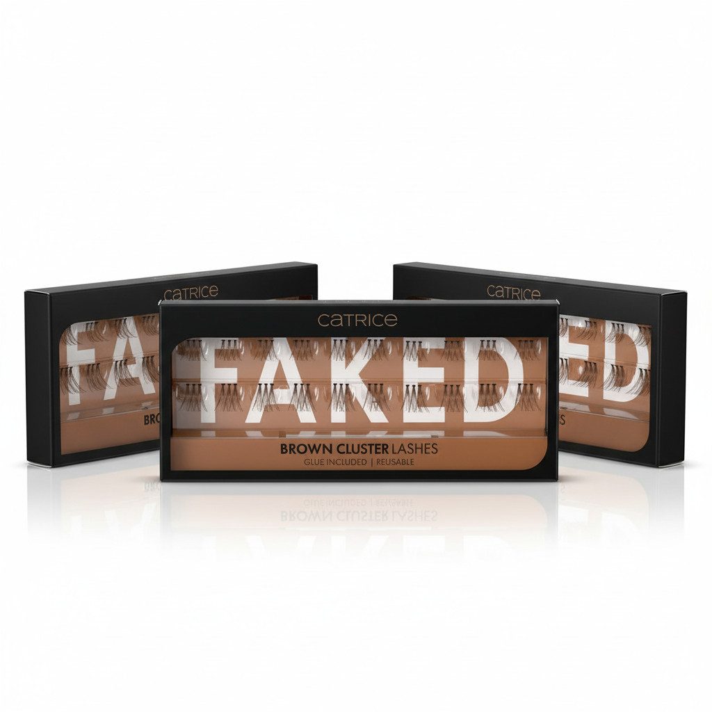 Catrice Einzelwimpern Faked Brown Cluster Lashes, Set, 3 tlg.