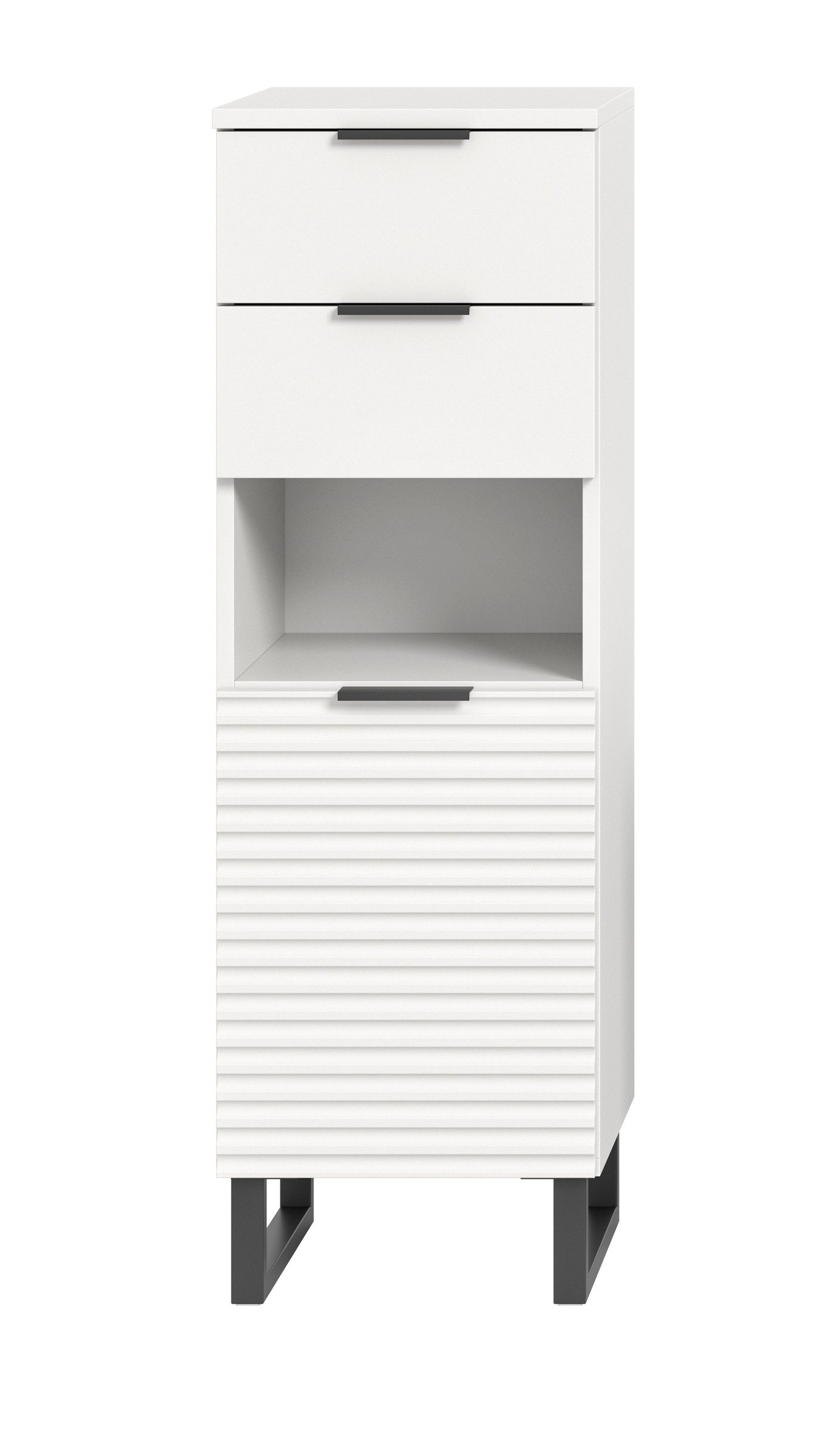 xonox.home Hochschrank in Weiß - 35x110x34cm (BxHxT)