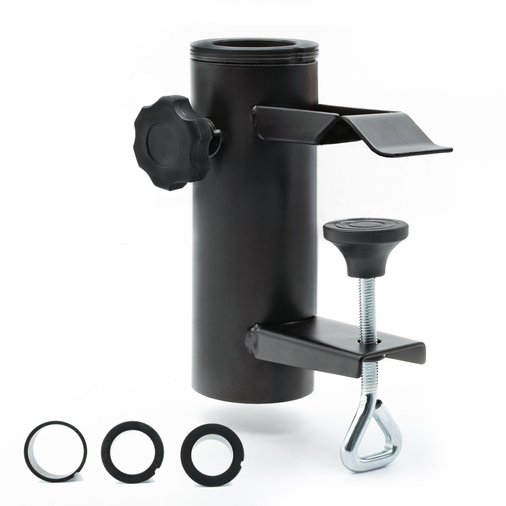 osoltus Schirmhalter osoltus Sonnenschirmhalter Balkongeländer Klemmsystem Schraube Schwarz