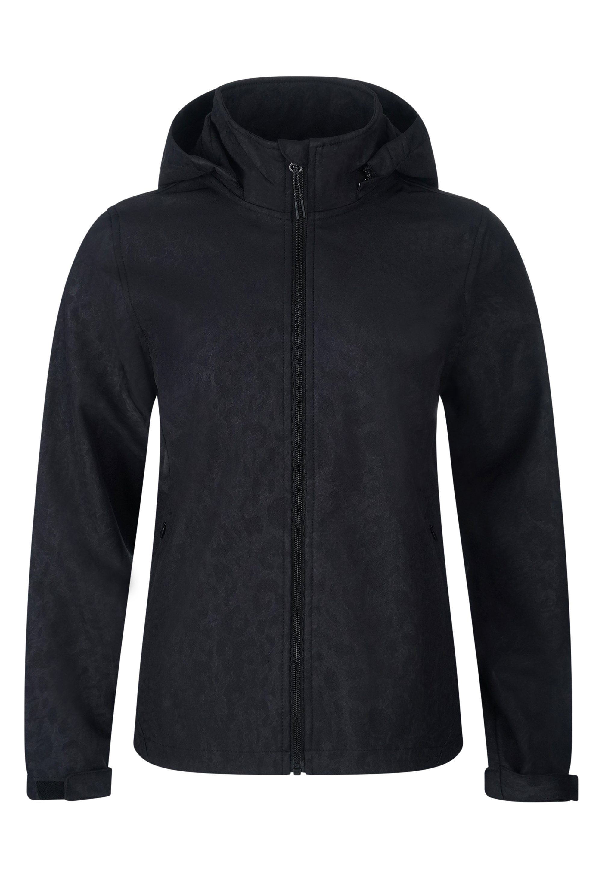 GIORDANO Softshelljacke G Motion Funktion schwarz-meliert mit wasserabweisender