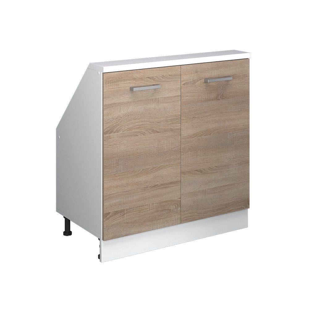 Vicco Unterschrank R-Line, Sonoma/Weiß, 80 cm günstig online kaufen