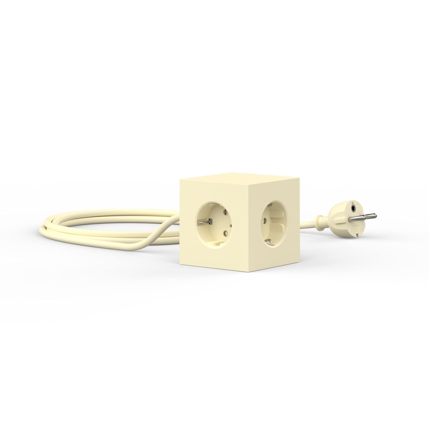 AVOLT Square 1 USB & Magnet Ice Yellow Mehrfachsteckdose 3-fach (USB-Anschlüsse, Kabellänge 1,8 m) | Merhfachsteckersysteme