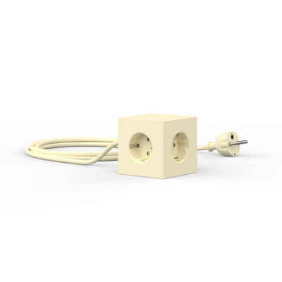 AVOLT Square 1 USB & Magnet Ice Yellow Mehrfachsteckdose 3-fach (USB-Anschlüsse, Kabellänge 1,8 m)