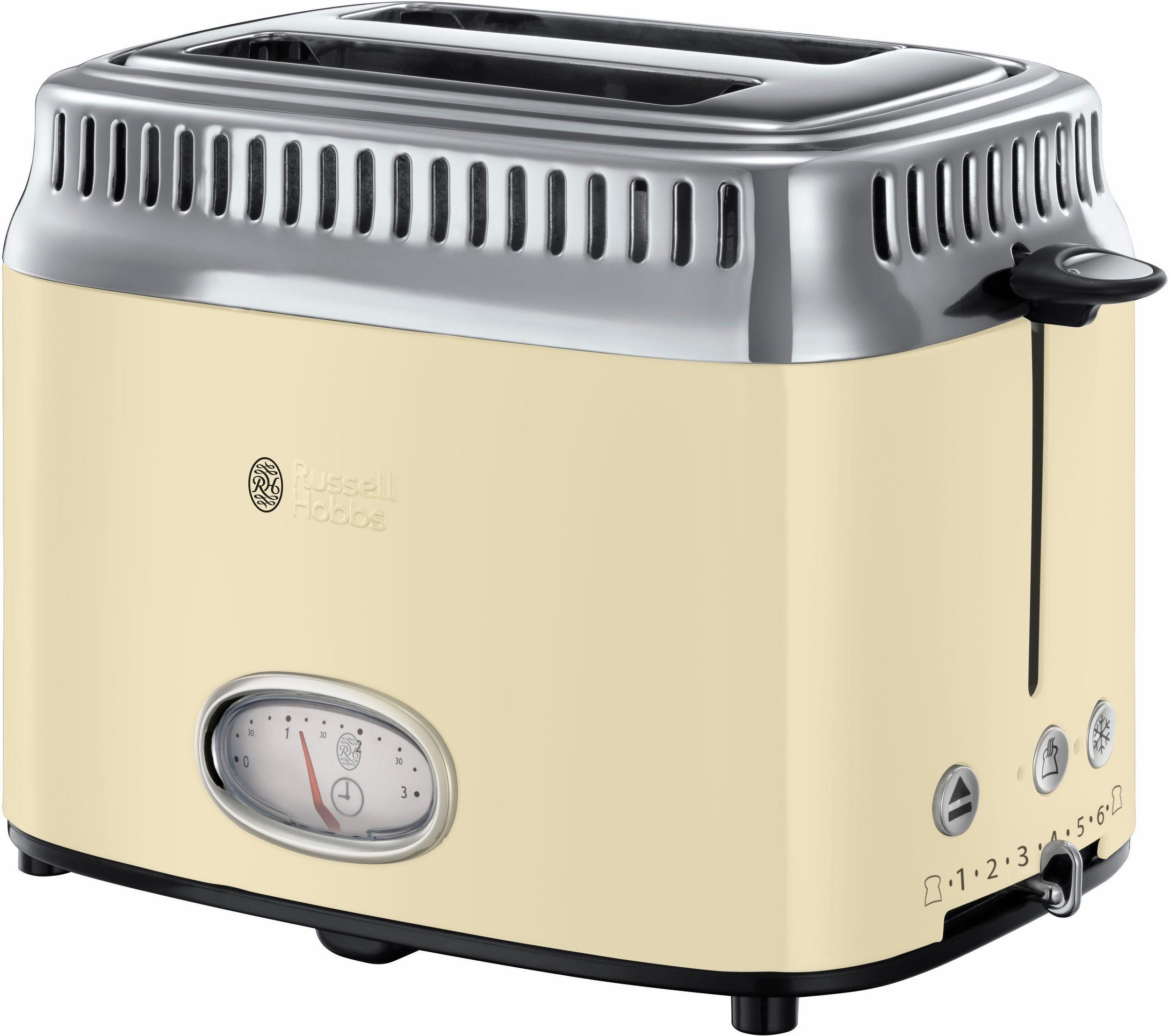 RUSSELL HOBBS Тостери Retro Vintage Cream 21682-56 Auftaufunktion 1300W 6 Stufen, 1300 W