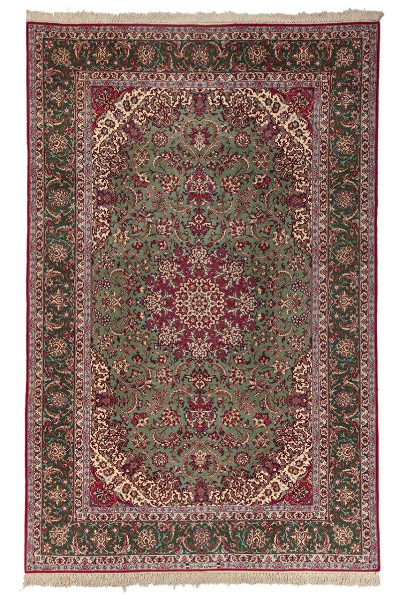 Orientteppich Isfahan Sherkat Seidenkette 207x317 Handgeknüpfter Orientteppich, Nain Trading, rechteckig, Höhe: 6 mm