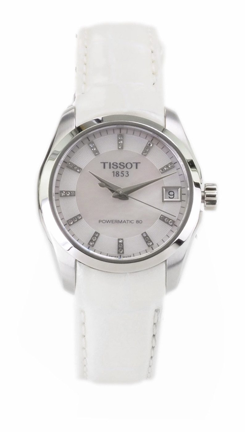 Tissot Automatikuhr Tissot Damen Automatik Uhr Couturier Powermatic 80 T0352071611600, (Silber)