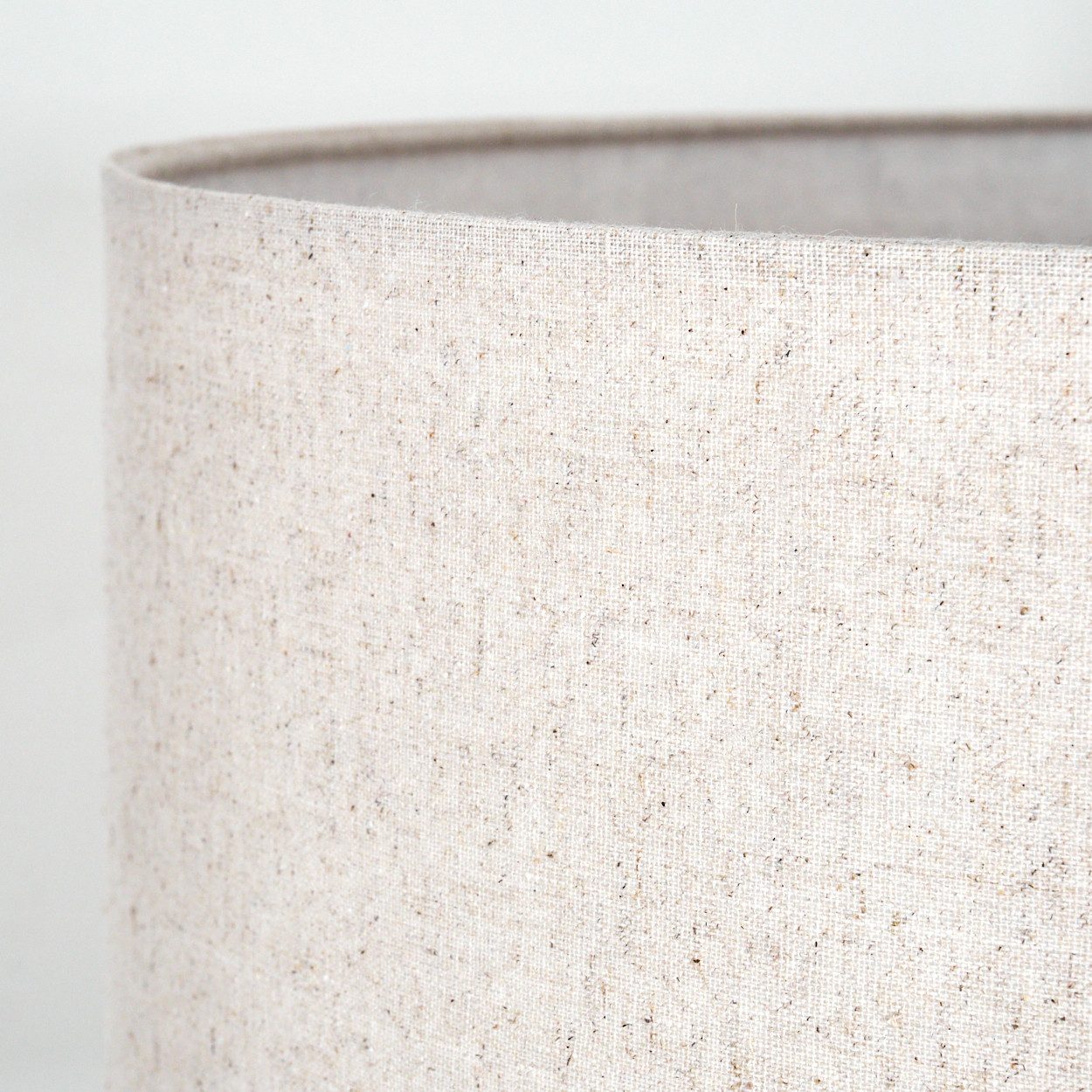 hofstein Stehlampe Stehlampe aus Holz/Stoff in Dunkelbraun/Beige/Weiß, ohne Leuchtmittel, skandinavische Design Leuchte, Schirm (40 cm) u. Fußschalter, 1x E27