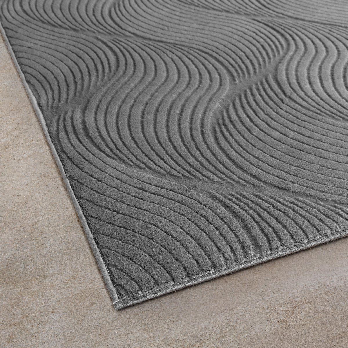 Teppich, carpet, Rio flauschiger moderner mm, pflegeleicht Teppich - the Flor, 16 Anthrazit weicher und rechteckig, Anti-Rutsch, robust und Höhe: 3D-Optik,