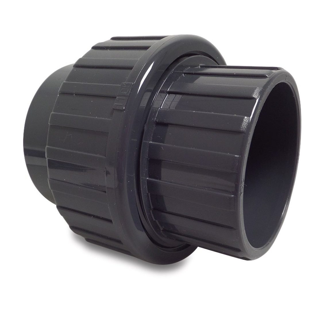 Mega Group Gewindefitting Verschraubung PVC-U Klebemuffe 10 - 16 bar, grau, Ø 110 mm (PN10)