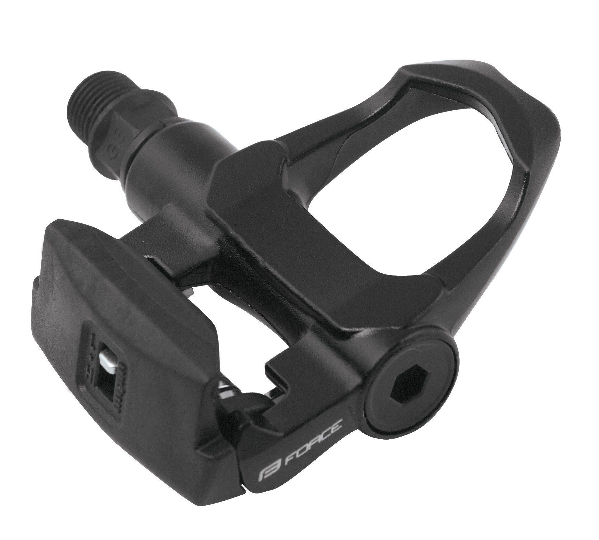 FORCE Fahrradpedale FORCE Rennradpedale mit Schuhplatten, schwarz