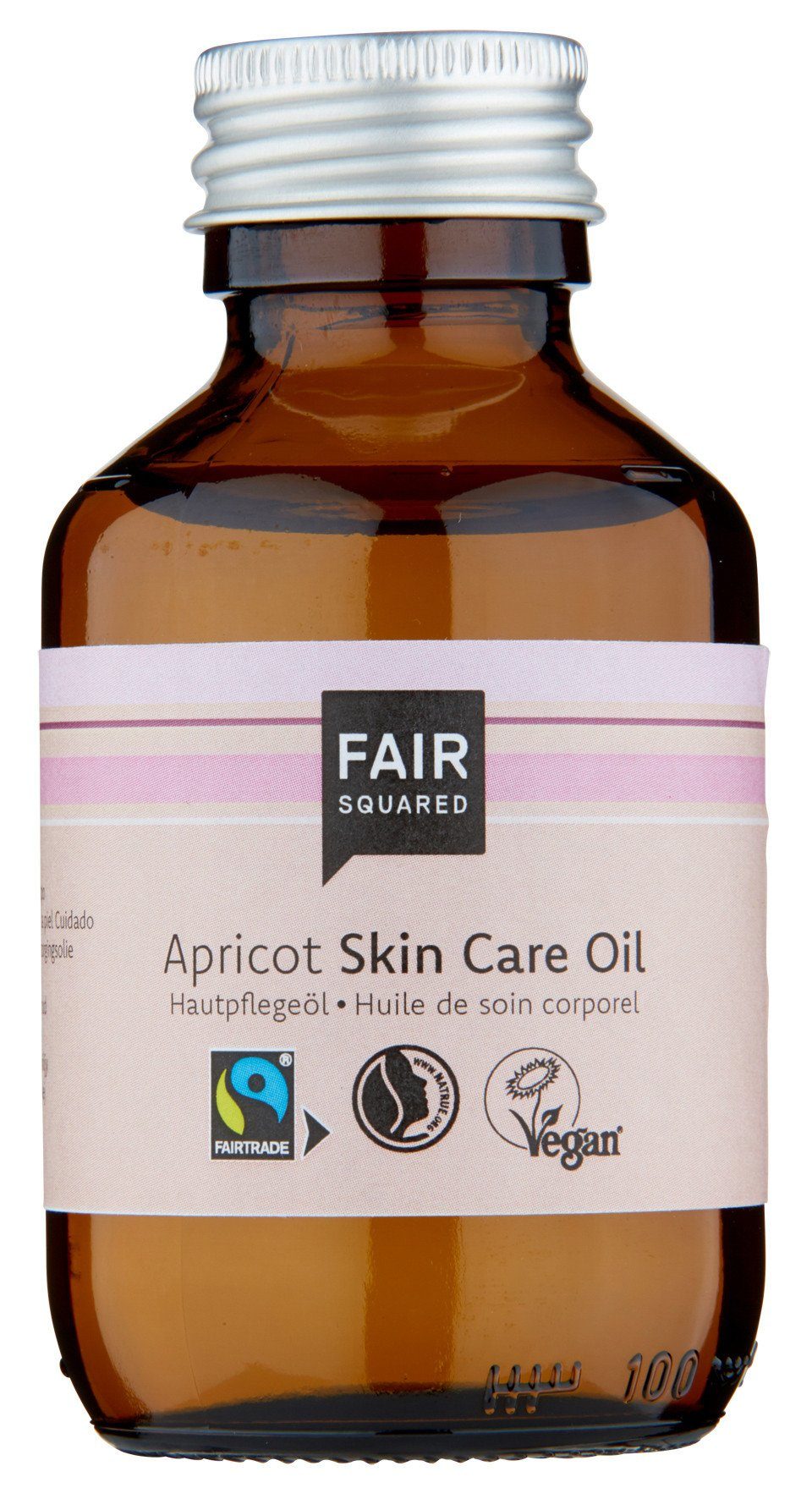 Fair Squared Körperöl FAIR SQUARED Körperöl mit fair gehandeltem Aprikosenkernöl - Zero Waste - 100 ml Flasche, 1-tlg., Für normale & sensible Haut