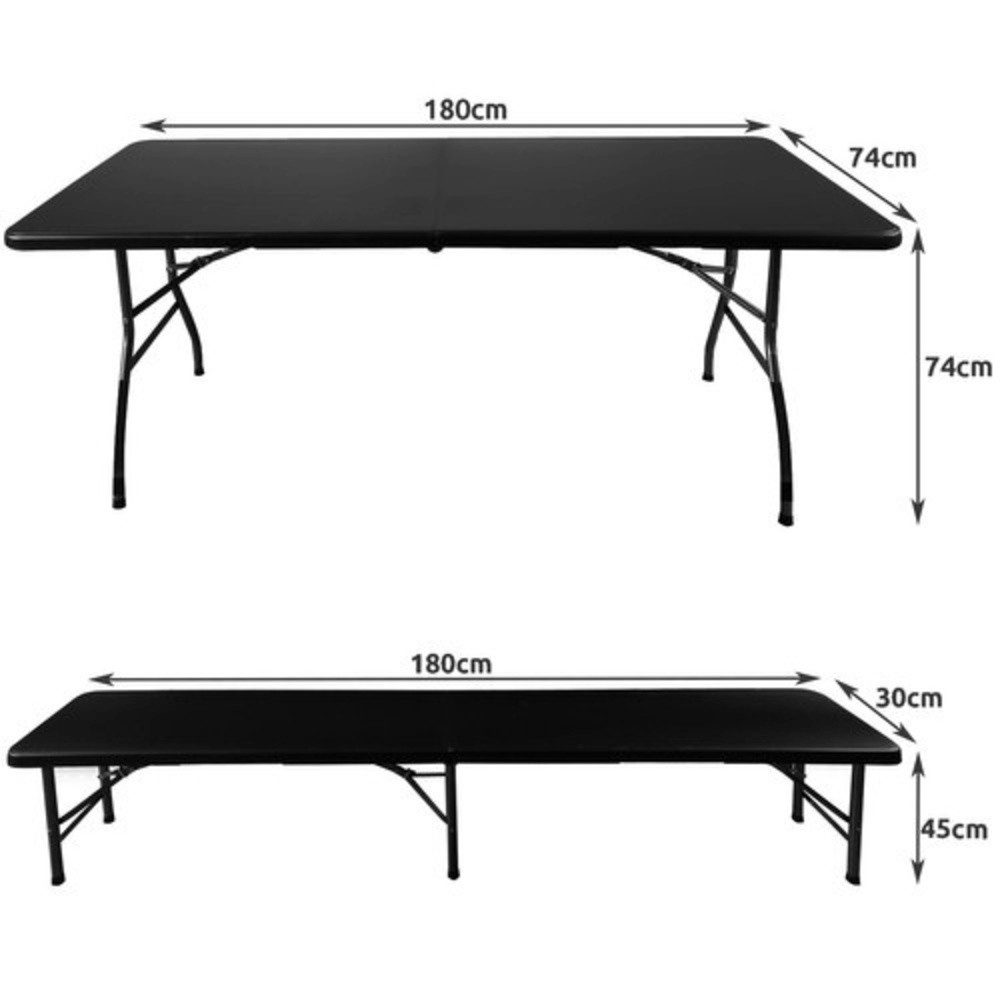 Gardlov Gartentisch Gartenmöbel Bänke Tisch 180 cm (Spar-Set, 1-St., Klappmöbel), Anti-Rutsch-Füße für Stabilität & Bodenschutz vor Kratzern