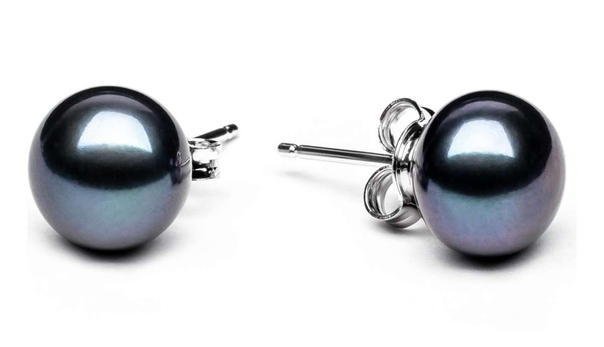 Gaura Pearls Paar Ohrstecker Perlenohrstecker schwarz günstig online kaufen