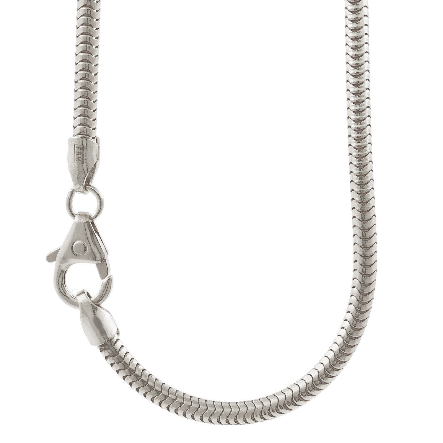 HOPLO Schlangenkette Silberkette Schlangenkette Länge 42cm - Breite 3,2mm - 925 Silber, Made in Germany – Bild 2 von 5