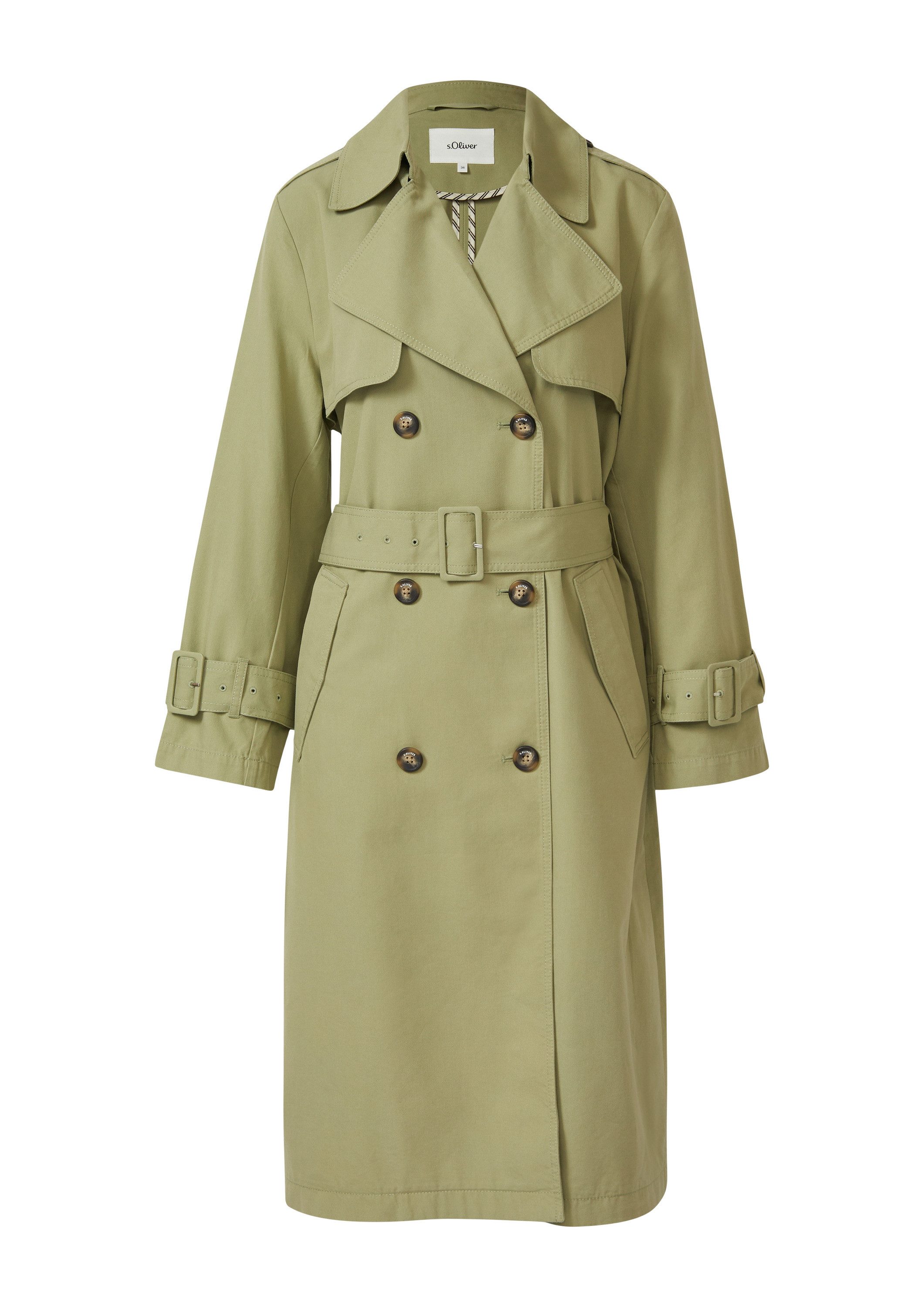 s.Oliver Trenchcoat Outdoor-Mantel Leichter Trenchcoat aus Lyocell günstig online kaufen