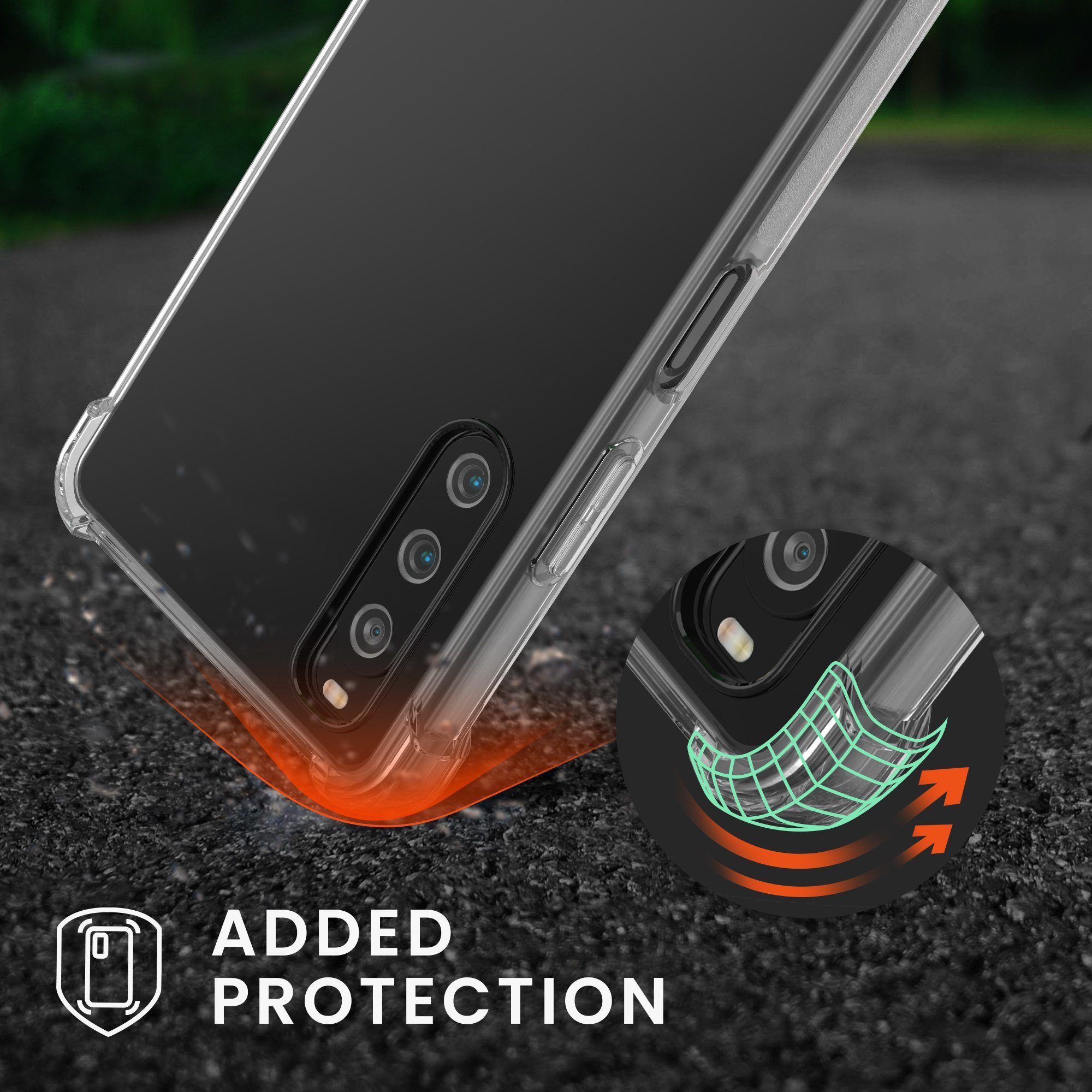 kwmobile Etui Necklace Case für Sony Xperia 10 IV, Hülle Silikon mit Handykette - Band Handyhülle