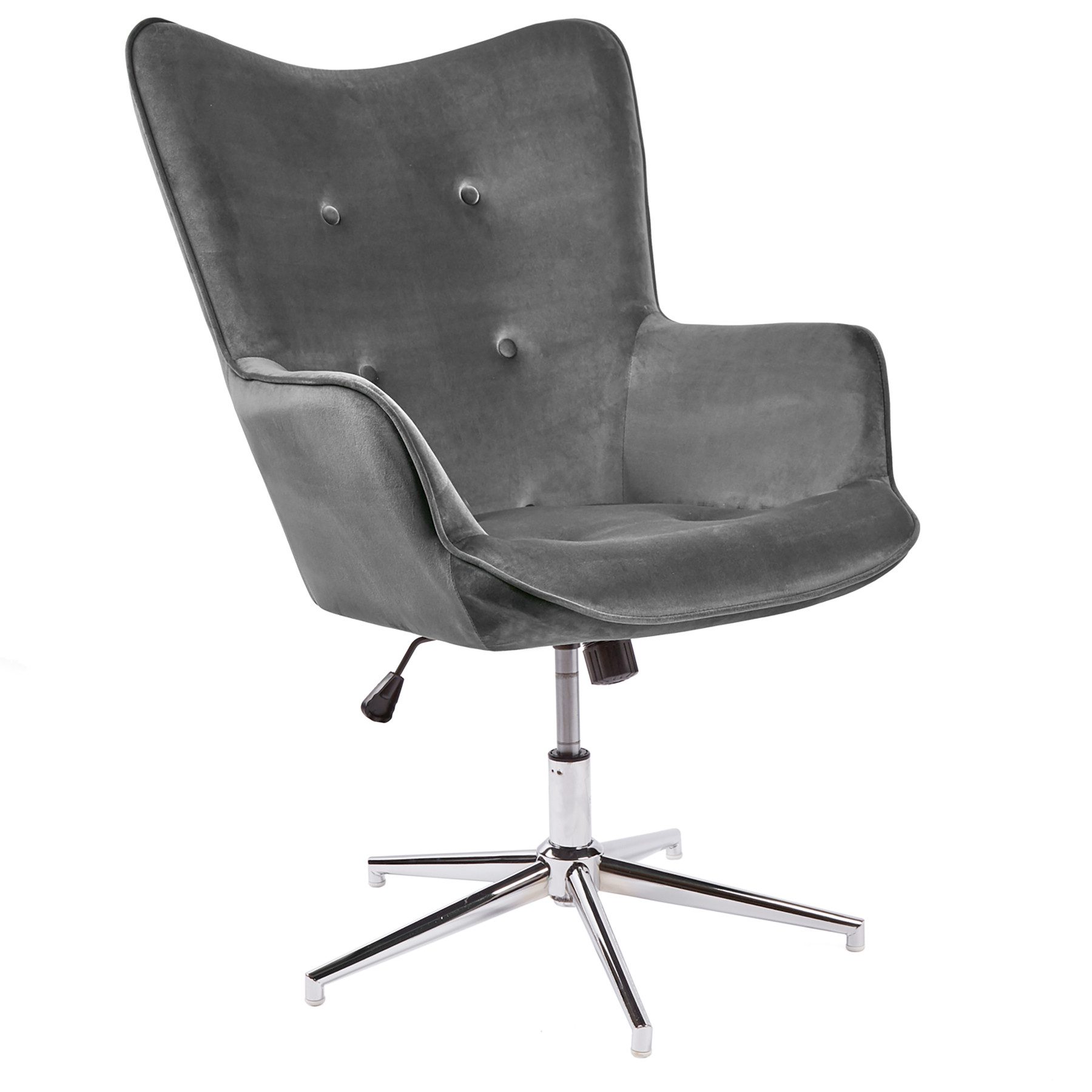 riess-ambiente Drehsessel MR. LOUNGER grau, mit Samt-Bezug