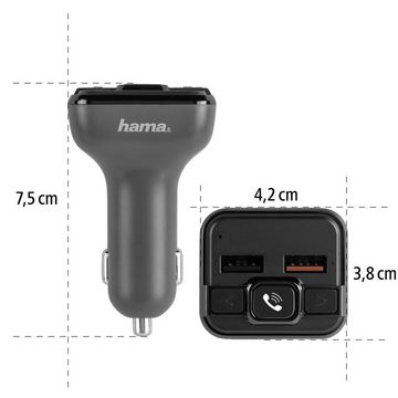 Hama FM-Transmitter mit Bluetooth®- und Freisprechfunktion Transmitter Bluetooth-Adapter zu USB 2.0