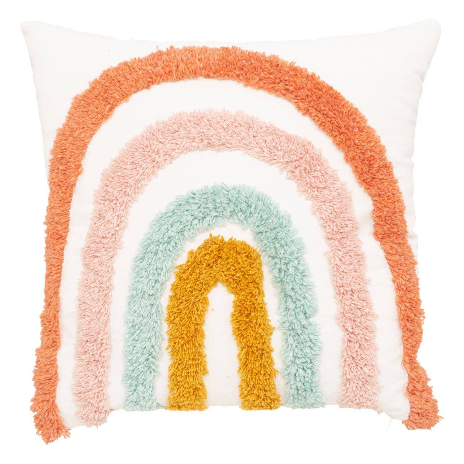 Atmosphera Créateur d'intérieur Dekokissen Dekokissen Regenbogen, 100% Baumwolle, 40 x 40 cm