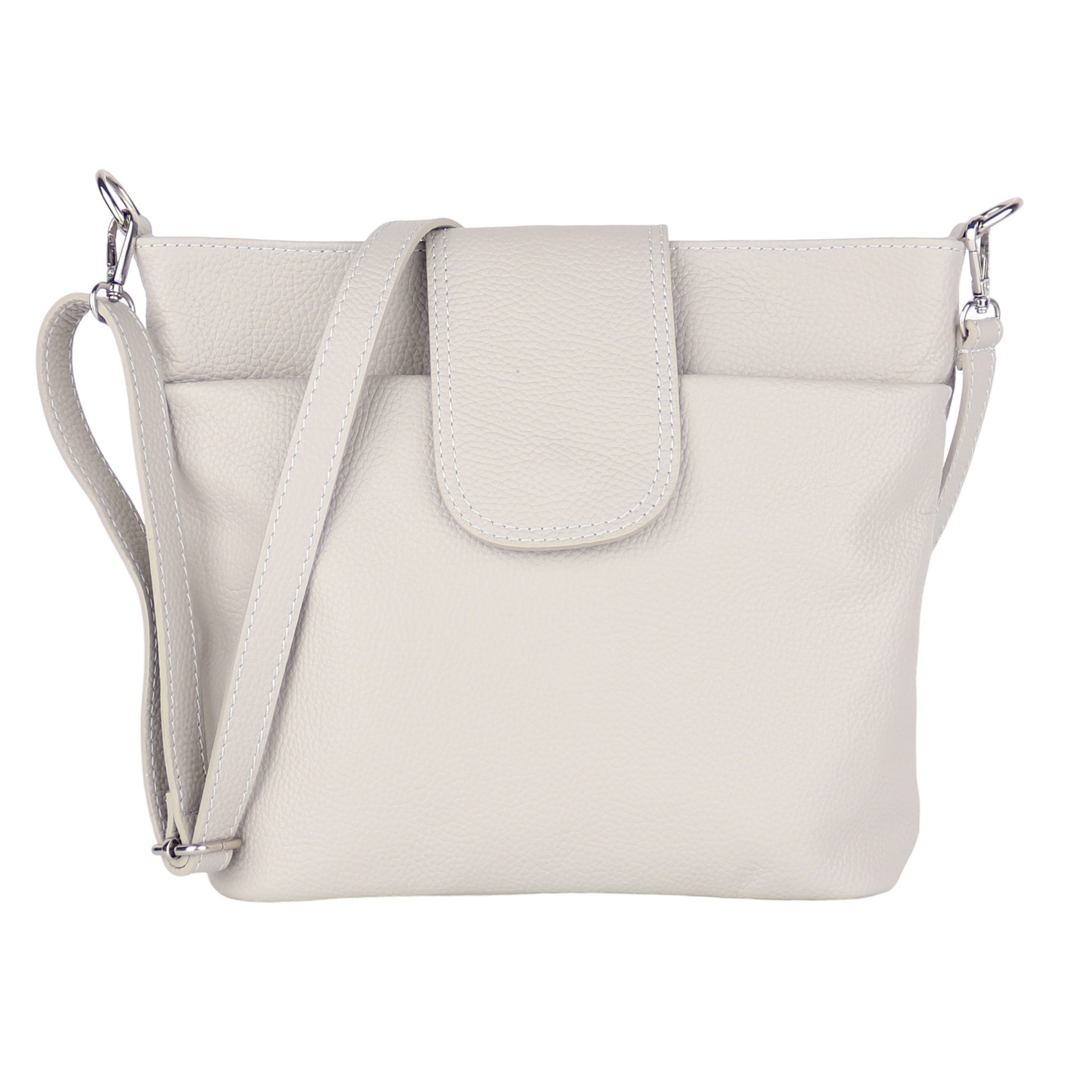 Umhängetasche Damen, Crossbody Bag, Echtleder Made in Italy