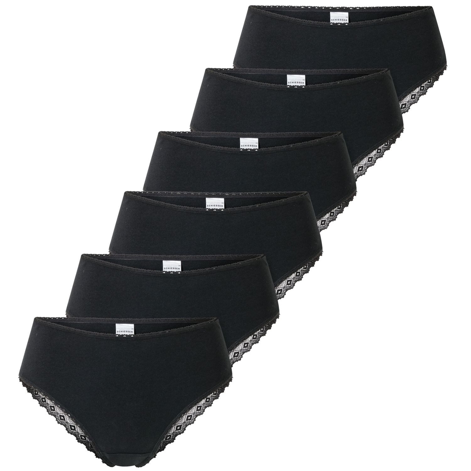 Schiesser Slip Modern Multipacks (Set) mit edler Spitzenverzierung an den Beinabschlüssen, im 6er Sparpack