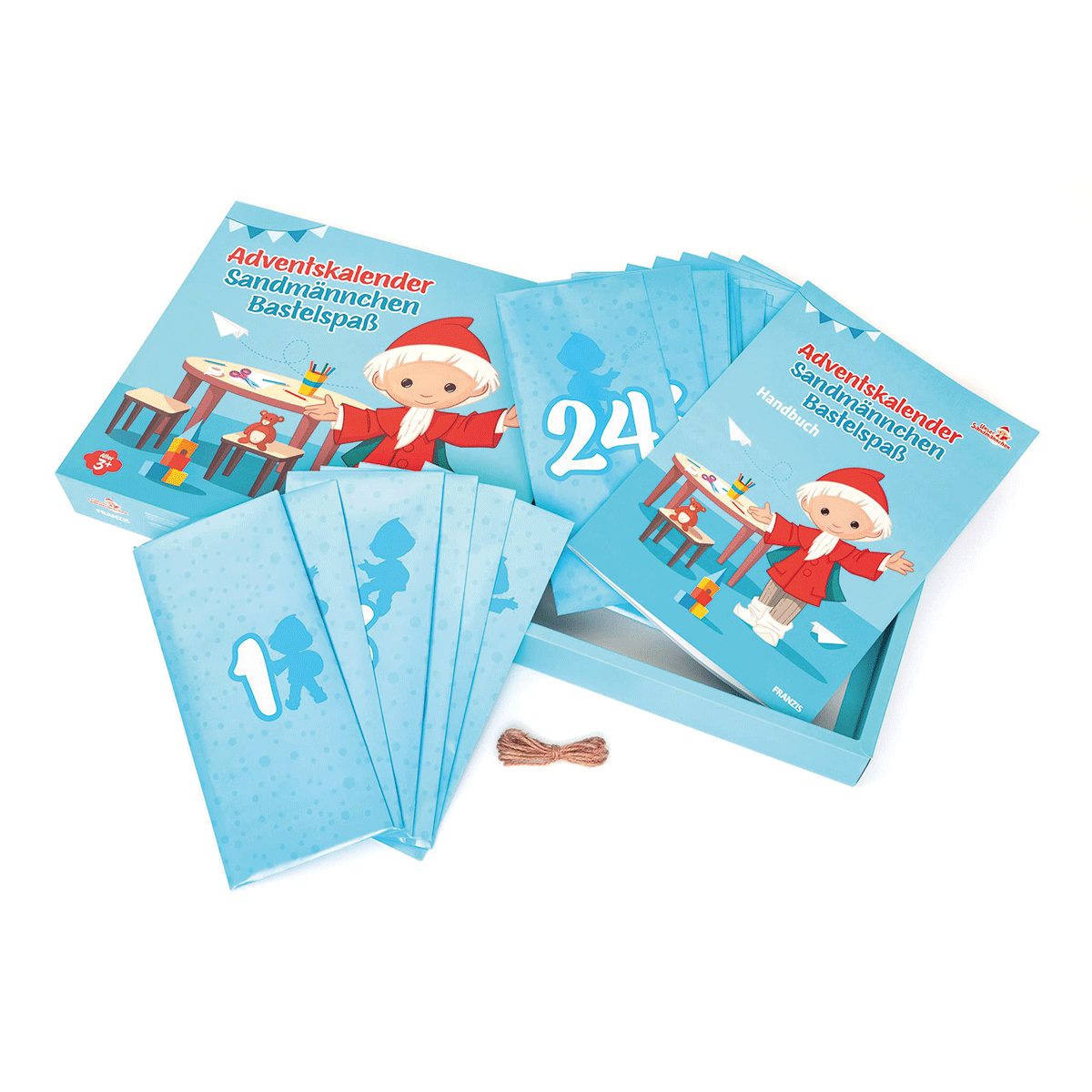 Franzis Adventskalender FRANZIS 67360 - Sandmännchen Adventskalender Bastelspaß, 24 Bastelp – Bild 4 von 5