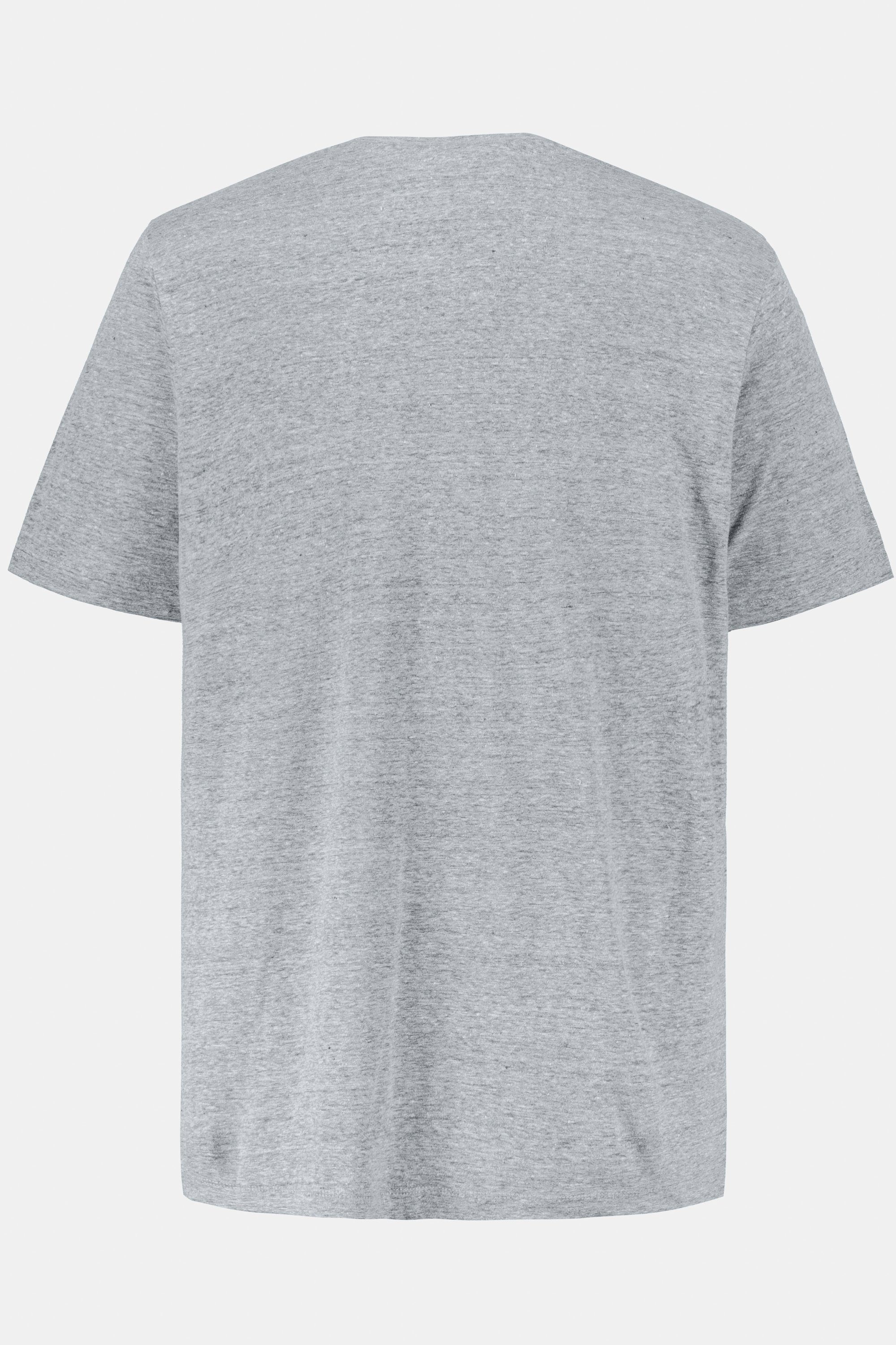 JP1880 T-Shirt T-Shirt bis melange V-Ausschnitt 8XL grau Basic