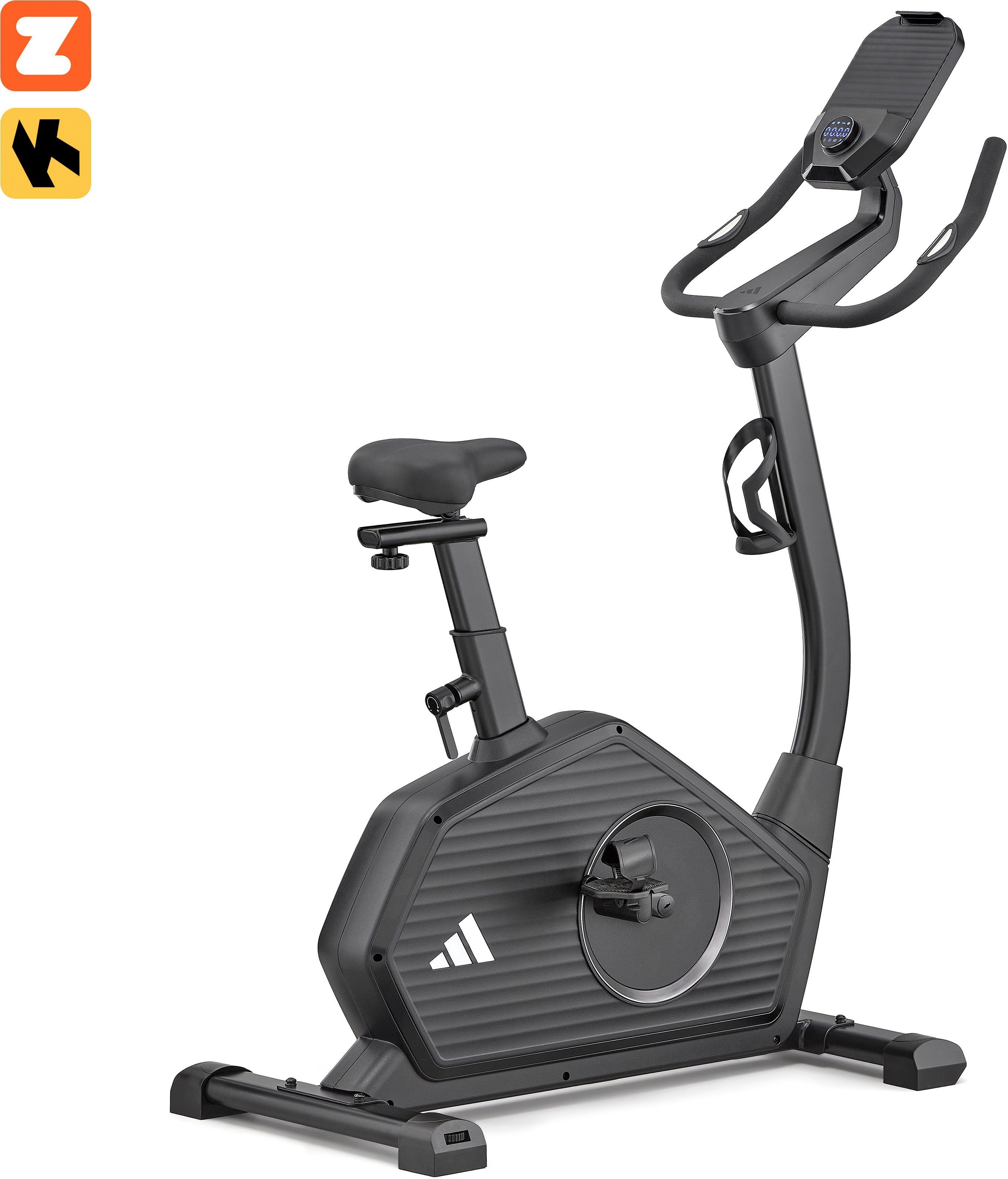 adidas Performance Ergometer C-24c (mit Tablet-Halterung, LED-Display, mit Bluetooth und App-Funktion), 120 kg max. Benutzergewicht, Fahrrad, 32 Widerstandsstufen