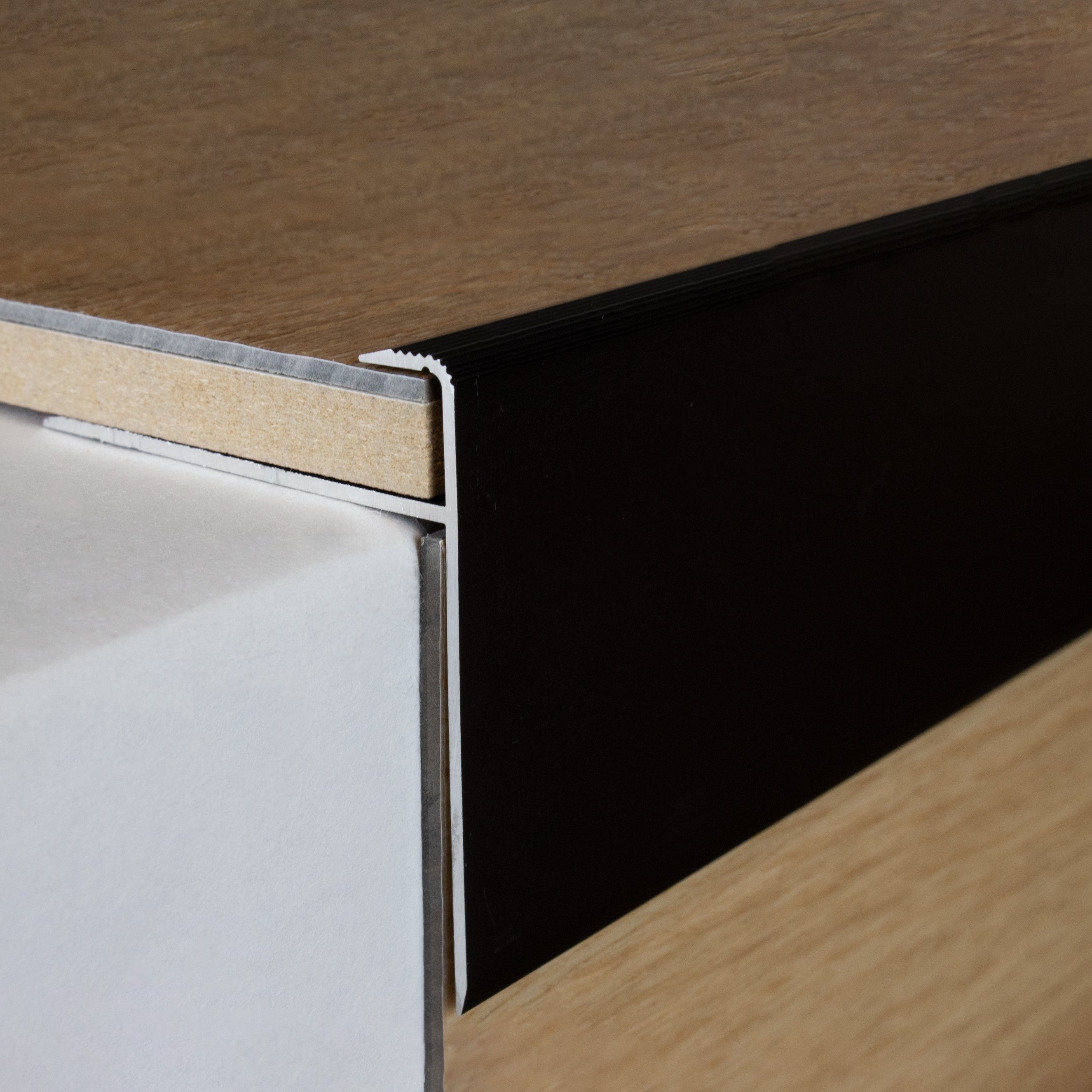 PROVISTON Abschlussprofil Aluminium, 50 x 10 x 1000 mm, Bronze Dunkel, Einfassprofile