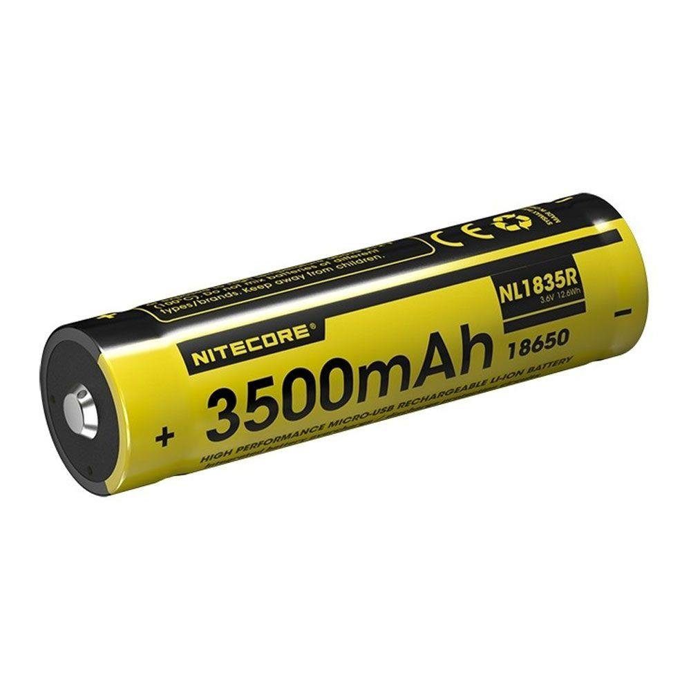 3500mAh USB Akku 18650 Li-Ion NL1835R 3,6V Nitecore Akku mit