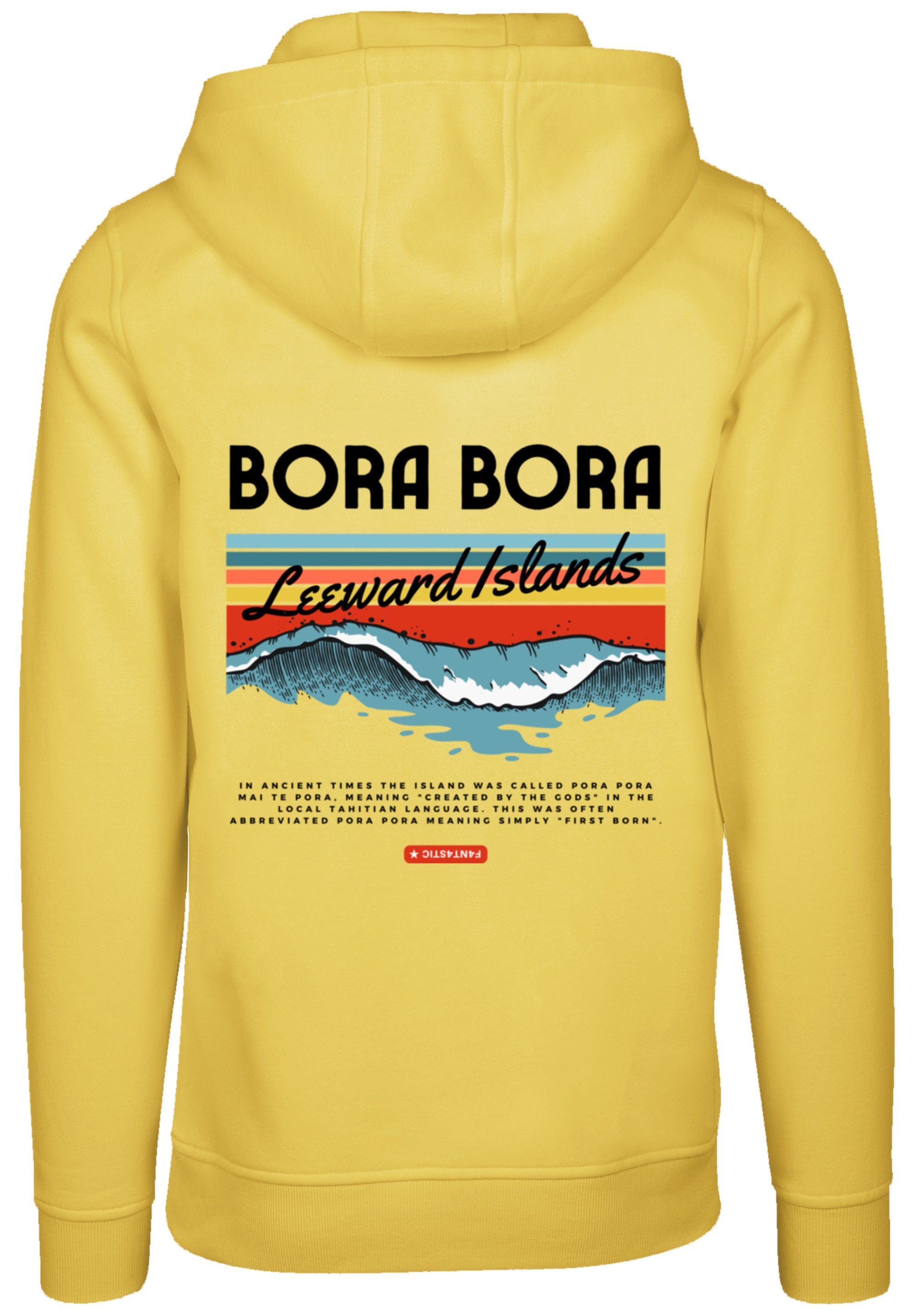 F4NT4STIC Kapuzenpullover Bora taxi Bora Warm, Hoodie, Bequem Island Leewards yellow